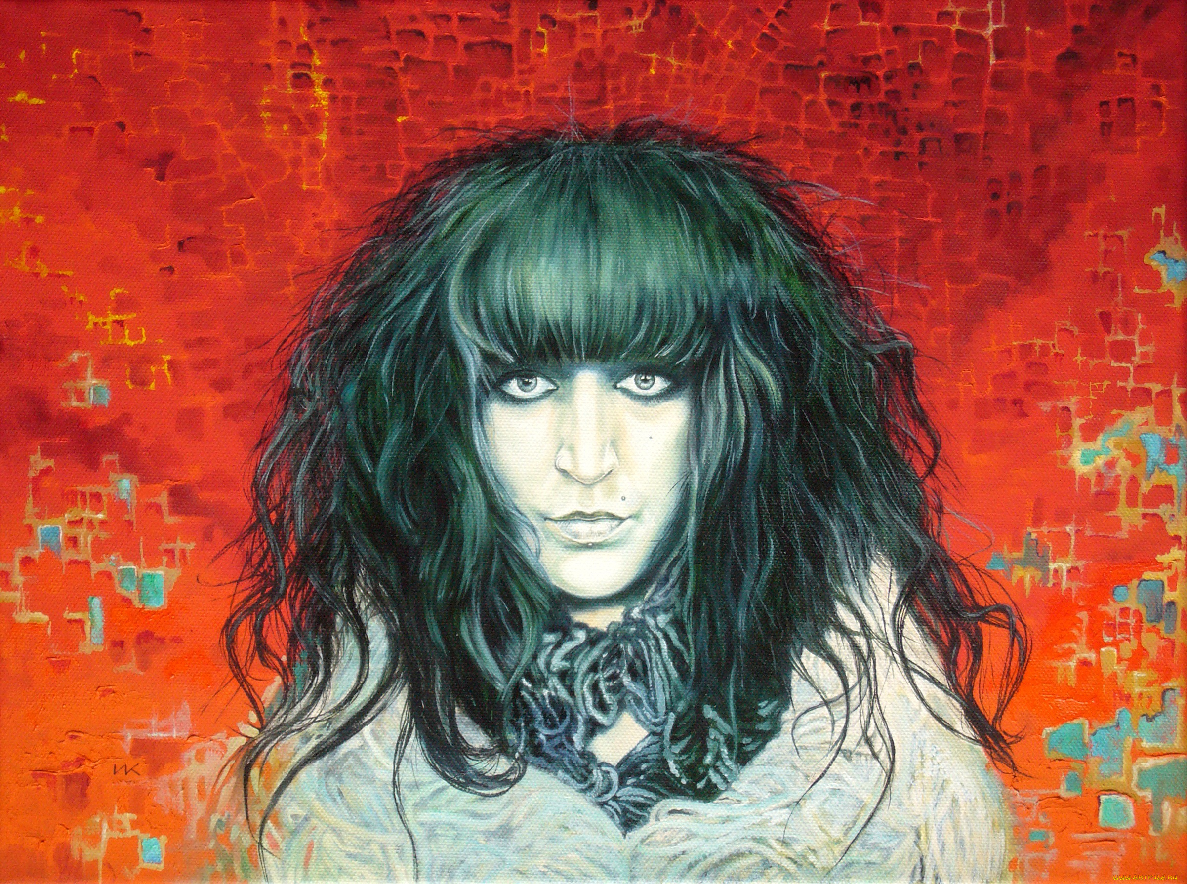 wlodzimierz, kuklinski, рисованные, портрет, девушка