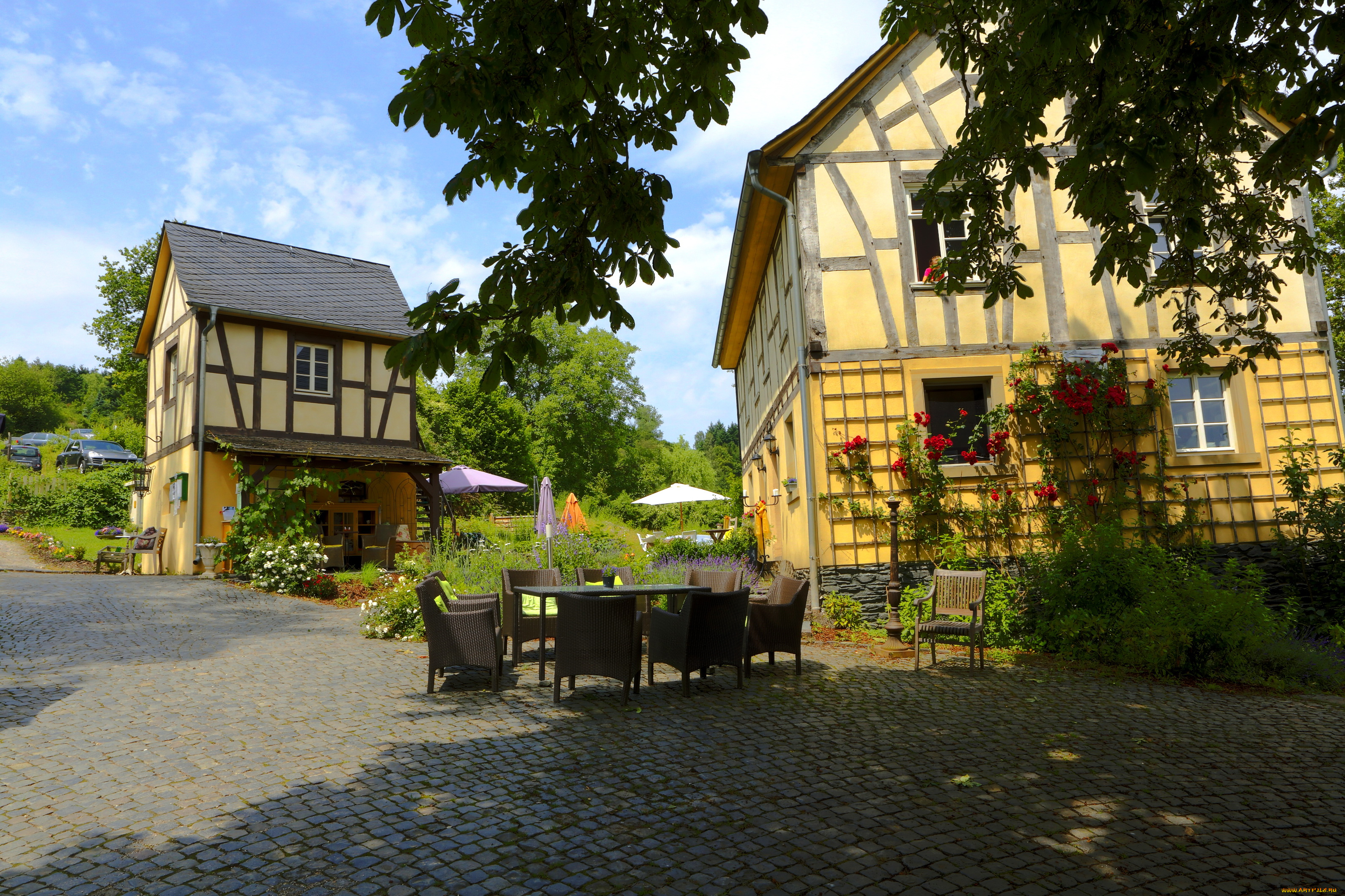 германия, обервезель, города, улицы, площади, набережные, дома, улица