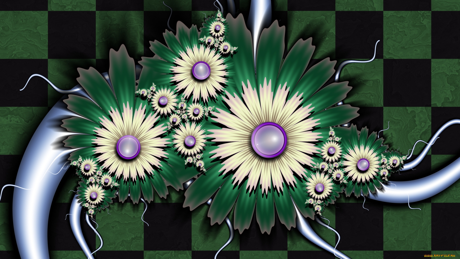 3д, графика, flowers, цветы, лепестки, узор, фон