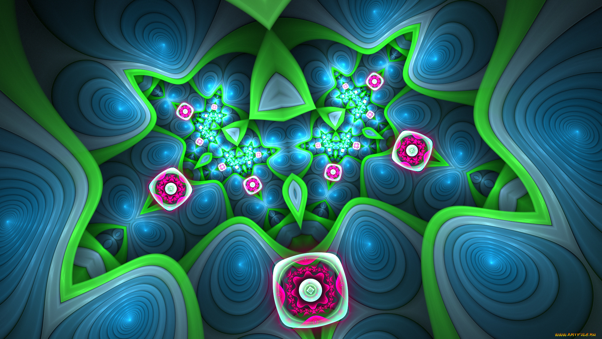 3д, графика, fractal, фракталы, цвет, узор, фон