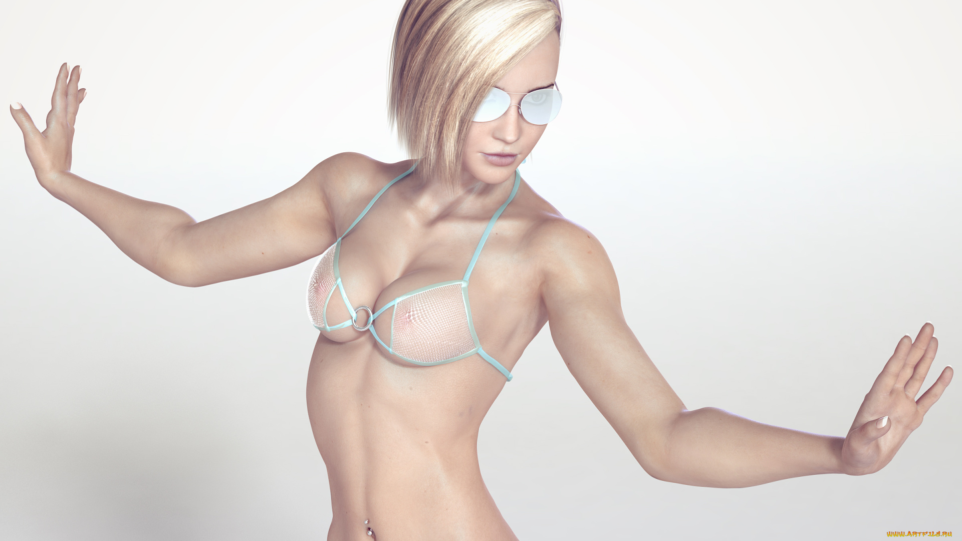 3д, графика, people, люди, очки, лифчик, фон