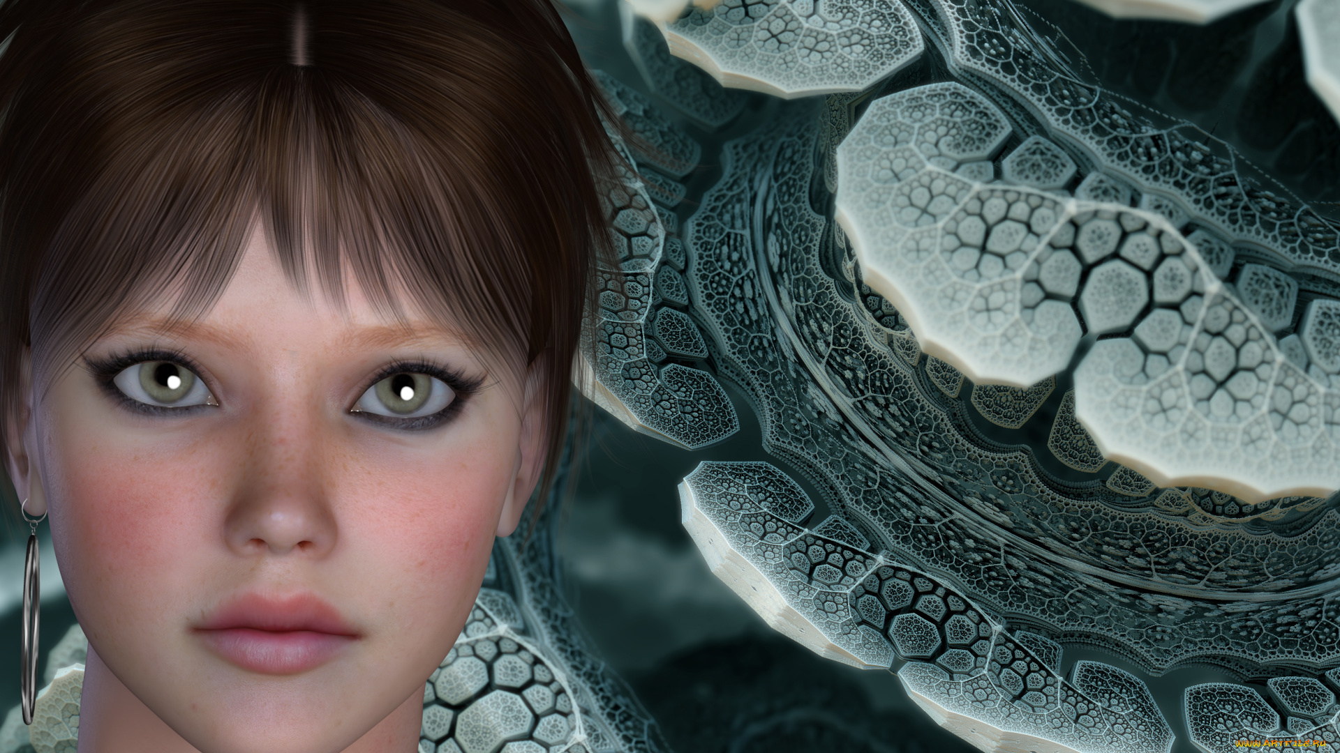 3д, графика, portraits, портрет, девушка