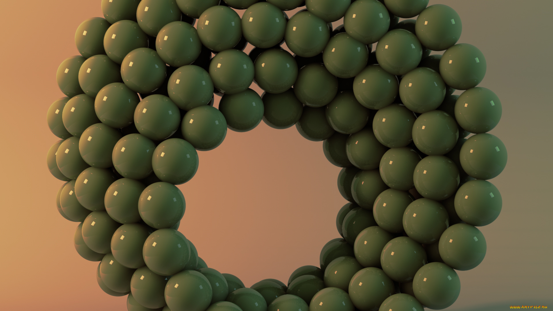 3д, графика, шары