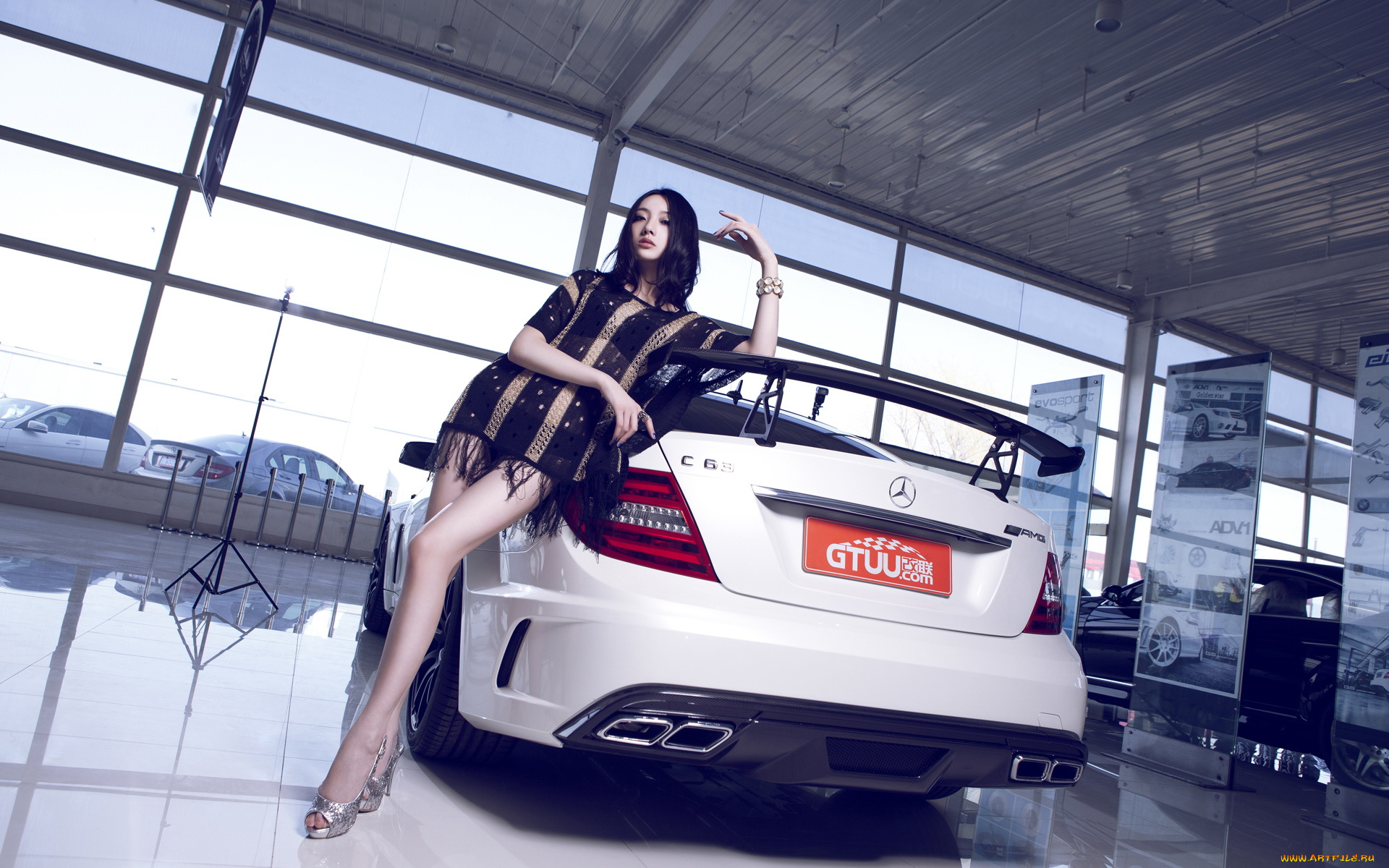 автомобили, авто, девушками, mercedes-benz, девушка, азиатка