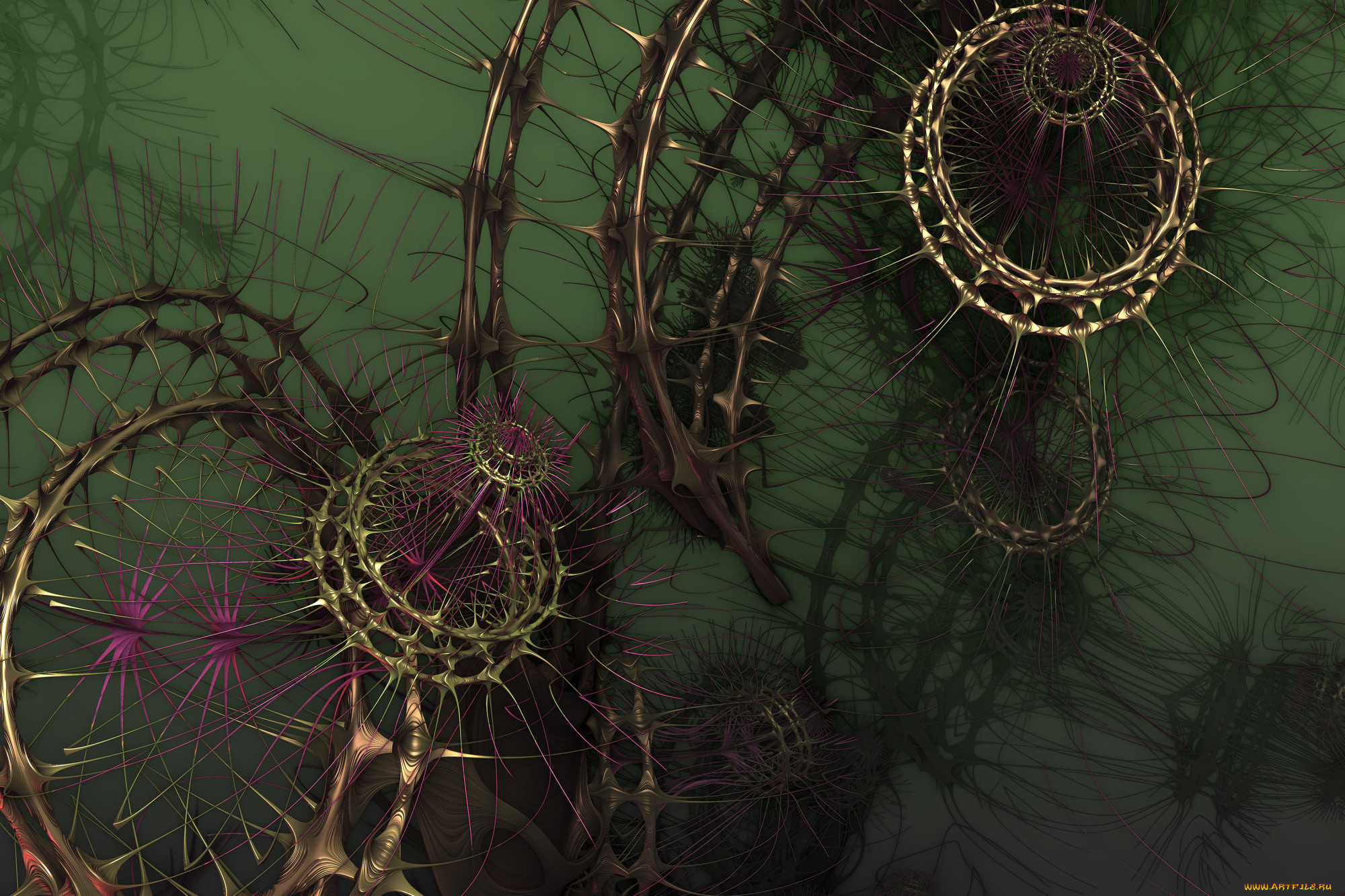 3д, графика, fractal, фракталы, фон, цвета, узор