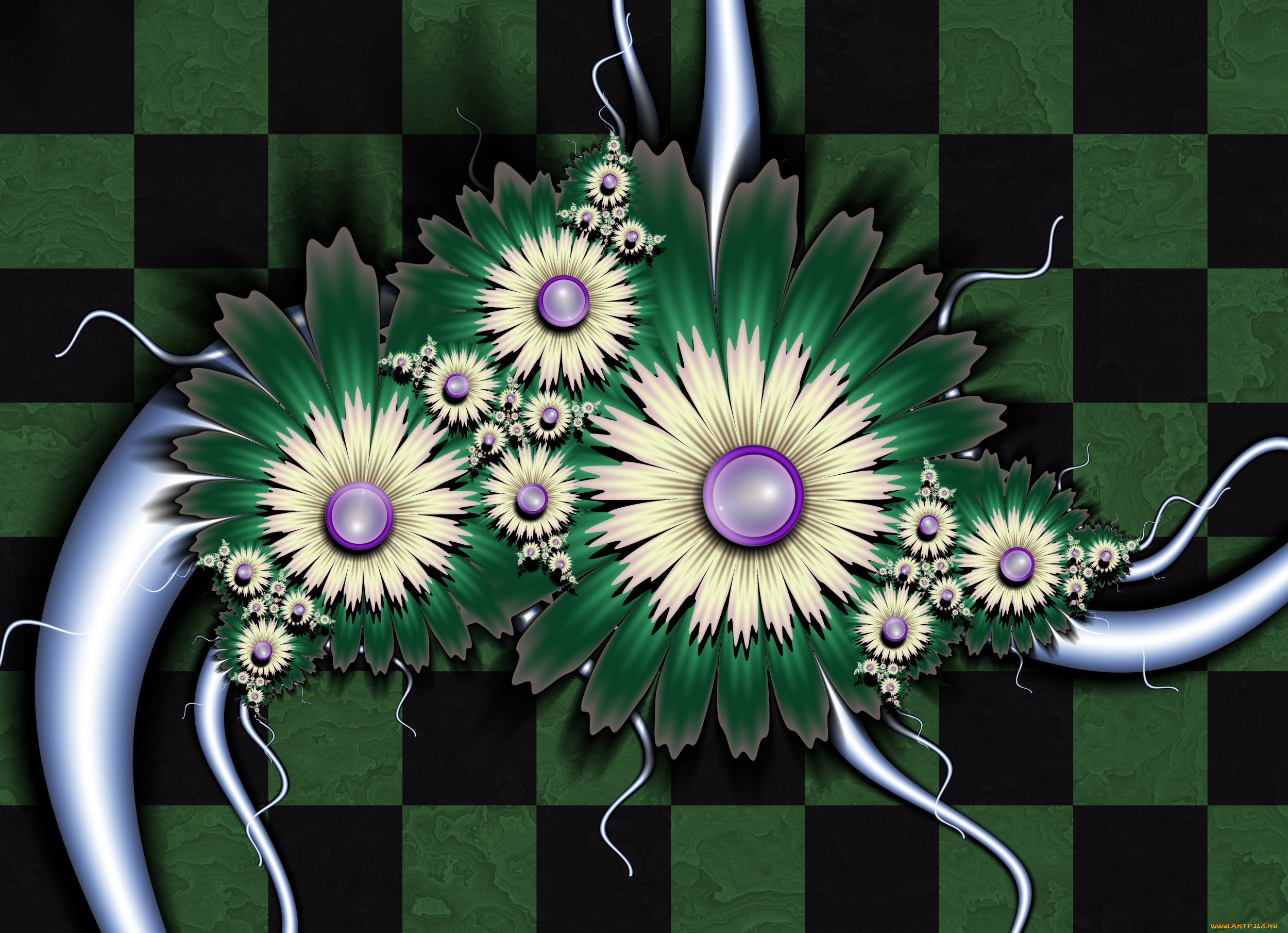 3д, графика, flowers, цветы, лепестки, узор, фон