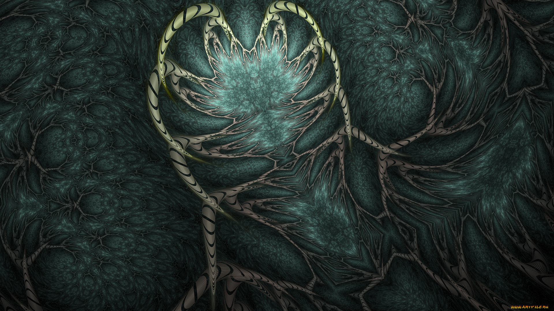 3д, графика, фракталы, , fractal, узор, цвета, фон