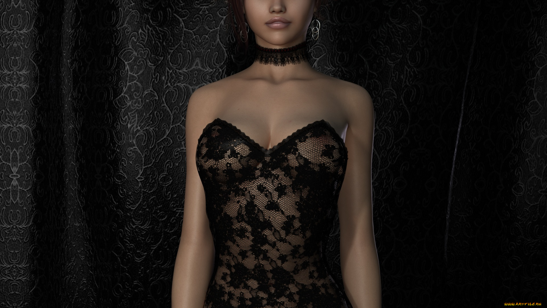 3д, графика, люди, , people, взгляд, девушка