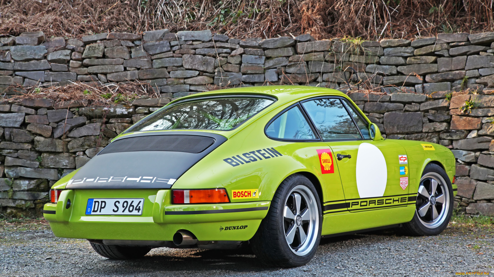 964, classic, s, автомобили, porsche, auto, зелёный