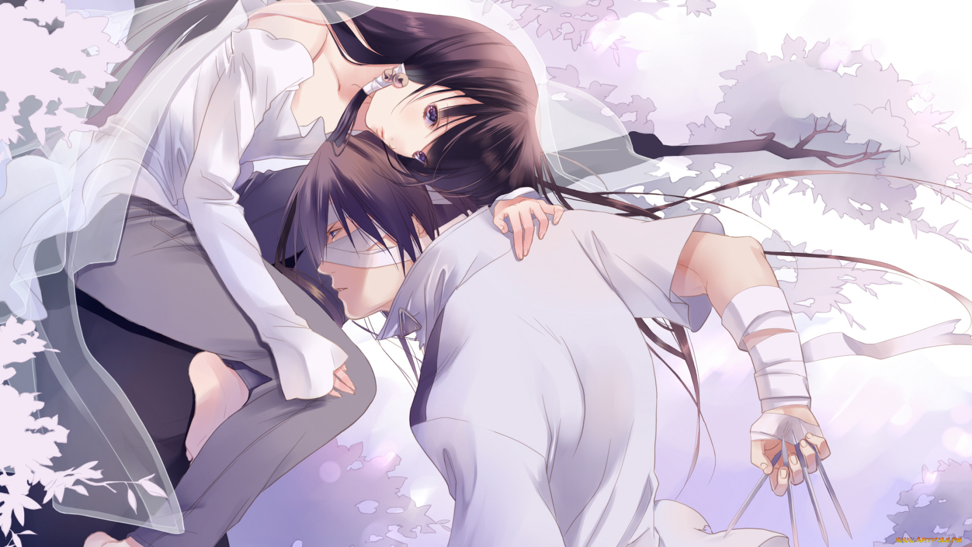 аниме, get, backers, kakei, juubei, fuuchouin, kazuki, лежа, раны, обрывки, парень, papillon10, девушка, getbackers