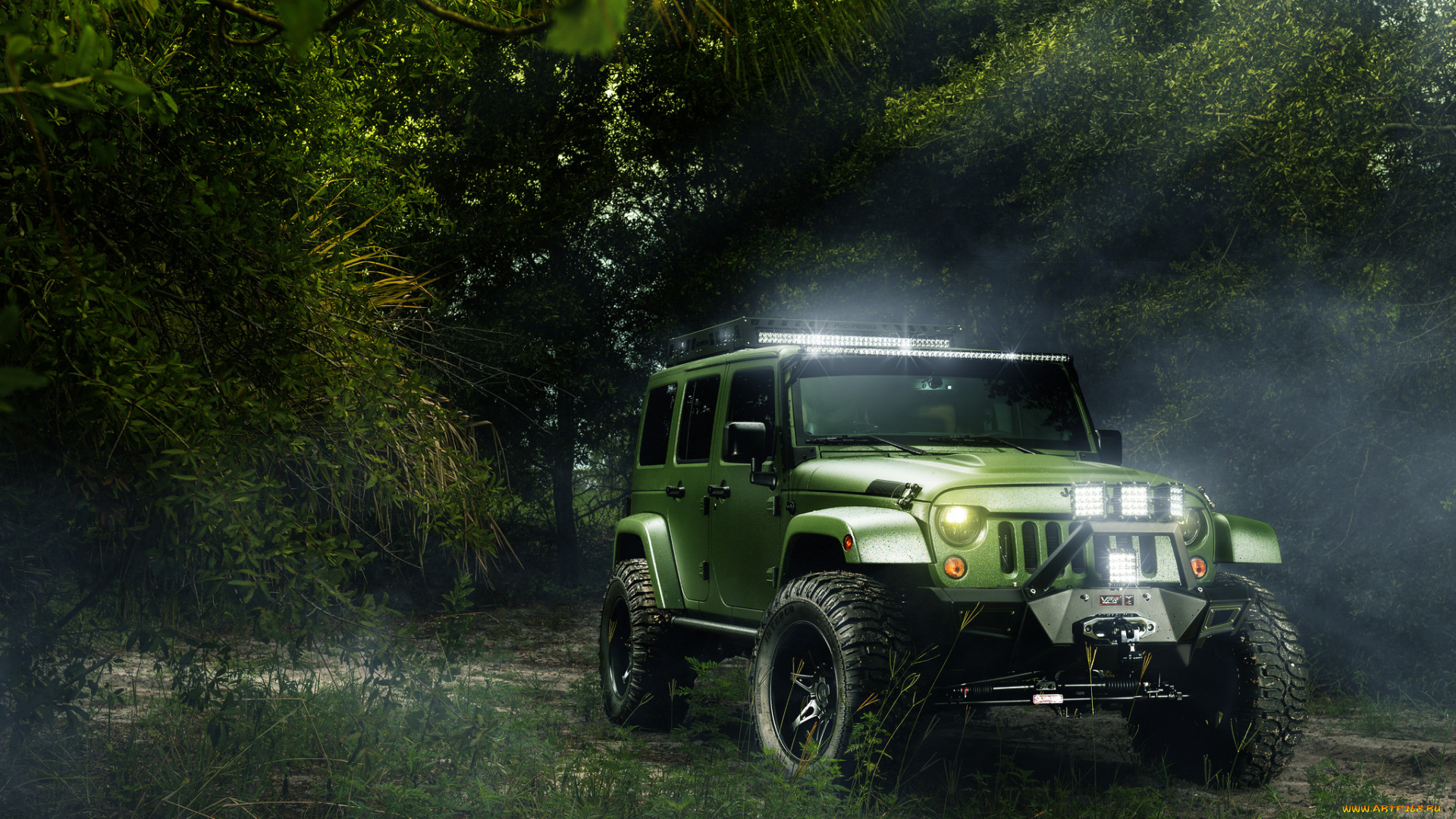 автомобили, jeep, поляна, внедорожник