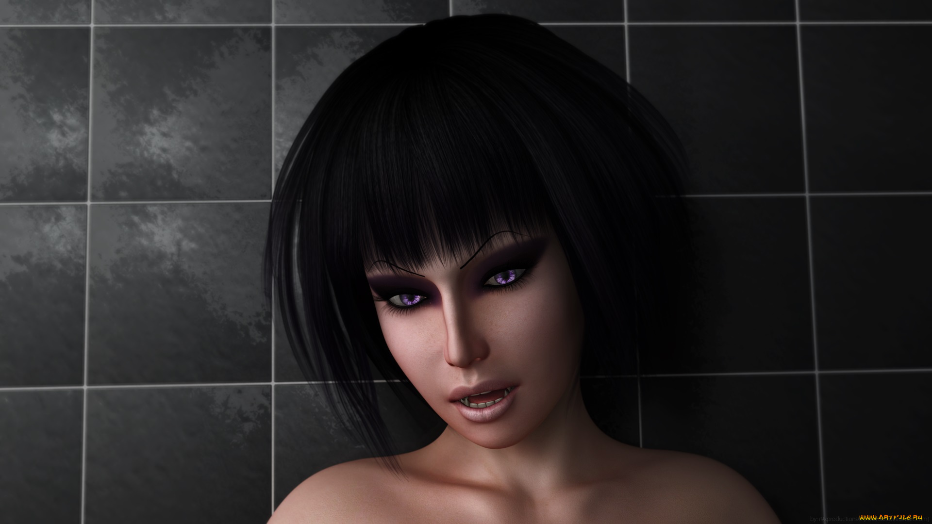 cathy, goth, 3д, графика, существа, , creatures, взгляд, девушка