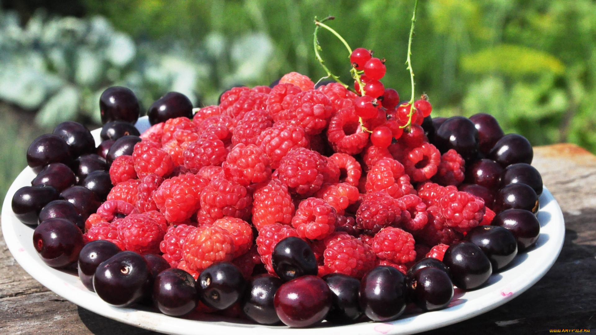 еда, фрукты, , ягоды, черешня, малина