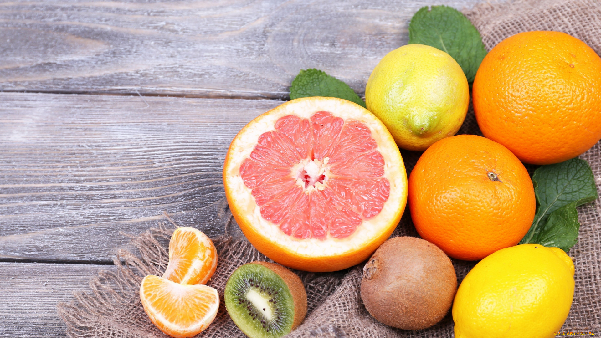 еда, фрукты, , ягоды, мешковина, цитрусы, киви