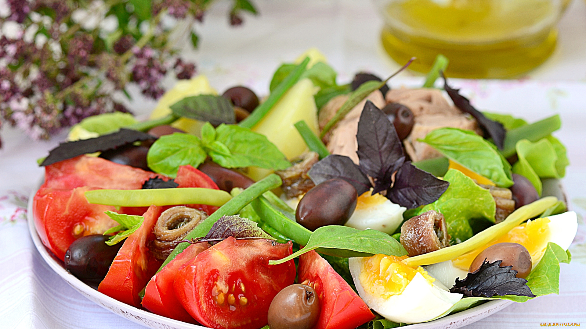 еда, салаты, , закуски, маслины, яйца, помидоры