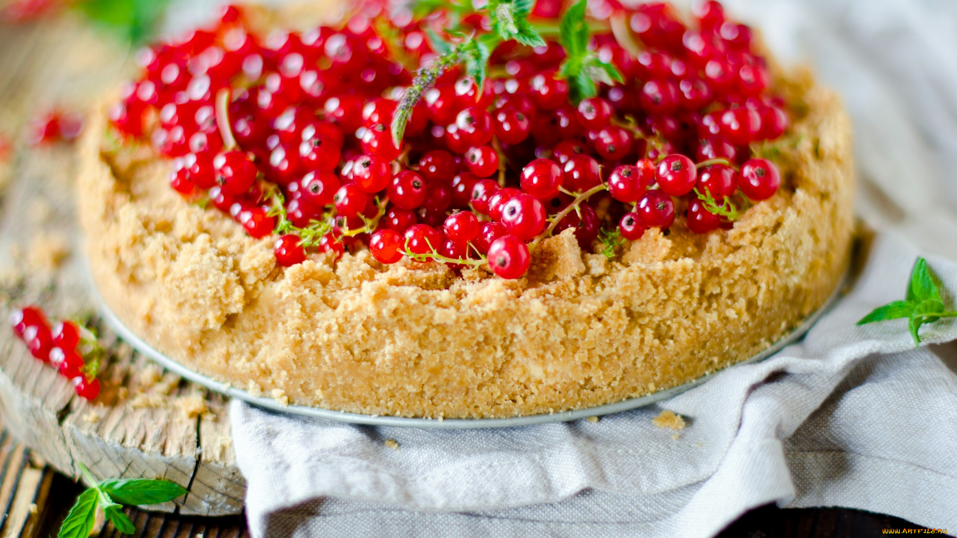 еда, торты, торт, ягоды, красная, смородина