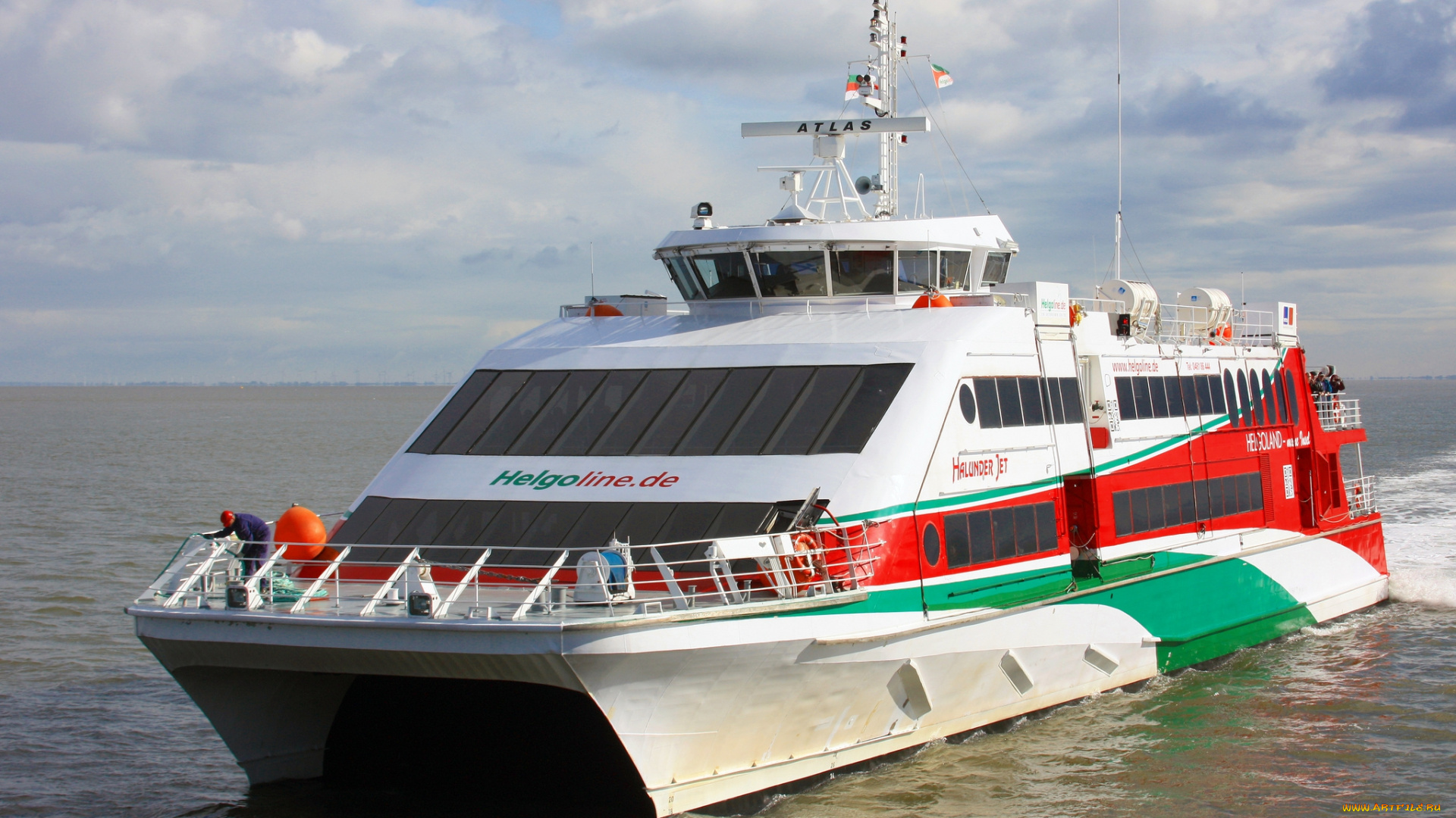 halunder, jet, корабли, катамараны, и, тримараны, вода, судно