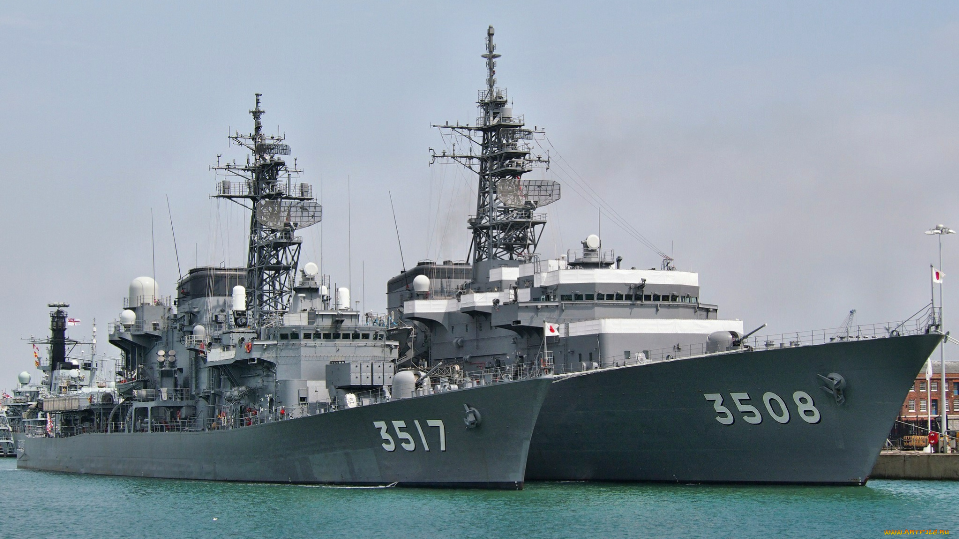 jds, shirayuki, &, jds, kashima, корабли, крейсеры, , линкоры, , эсминцы, причал, вмс