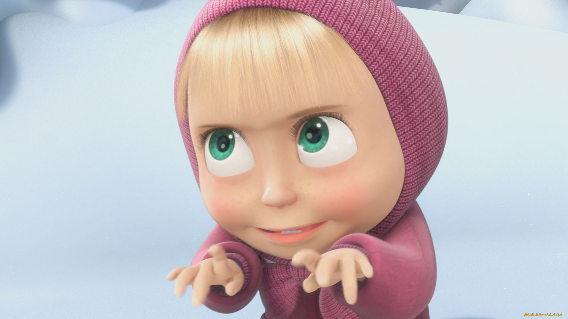 мультфильмы, маша, и, медведь, шапка, девочка, маша