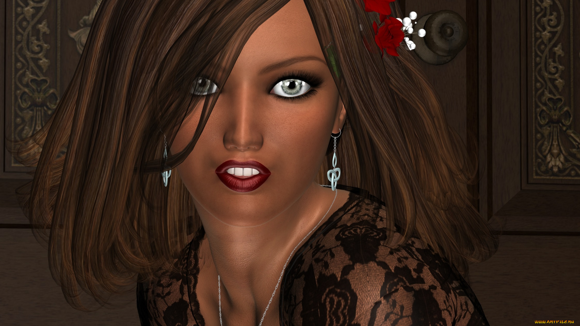 robin, 3д, графика, портрет, , portraits, девушка, взгляд