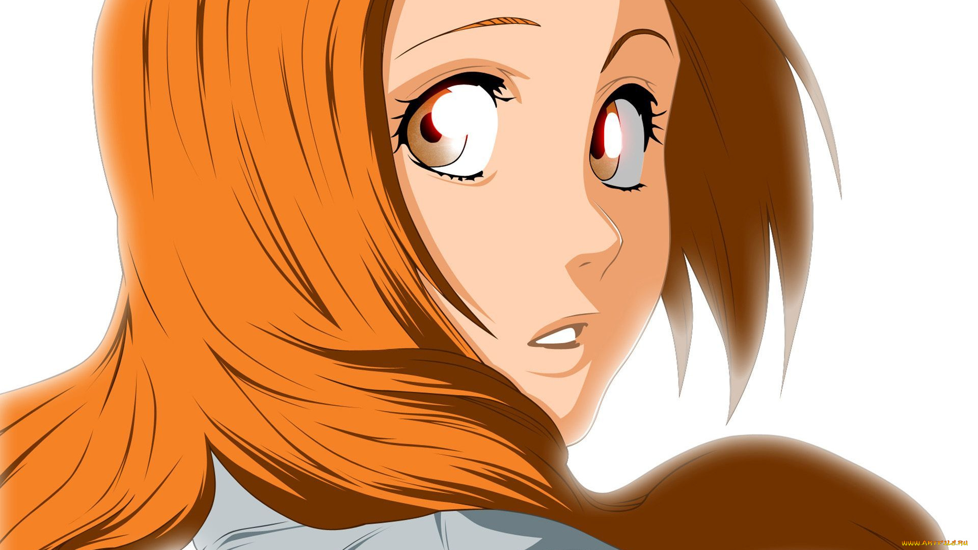 векторная, графика, девушки, взгляд