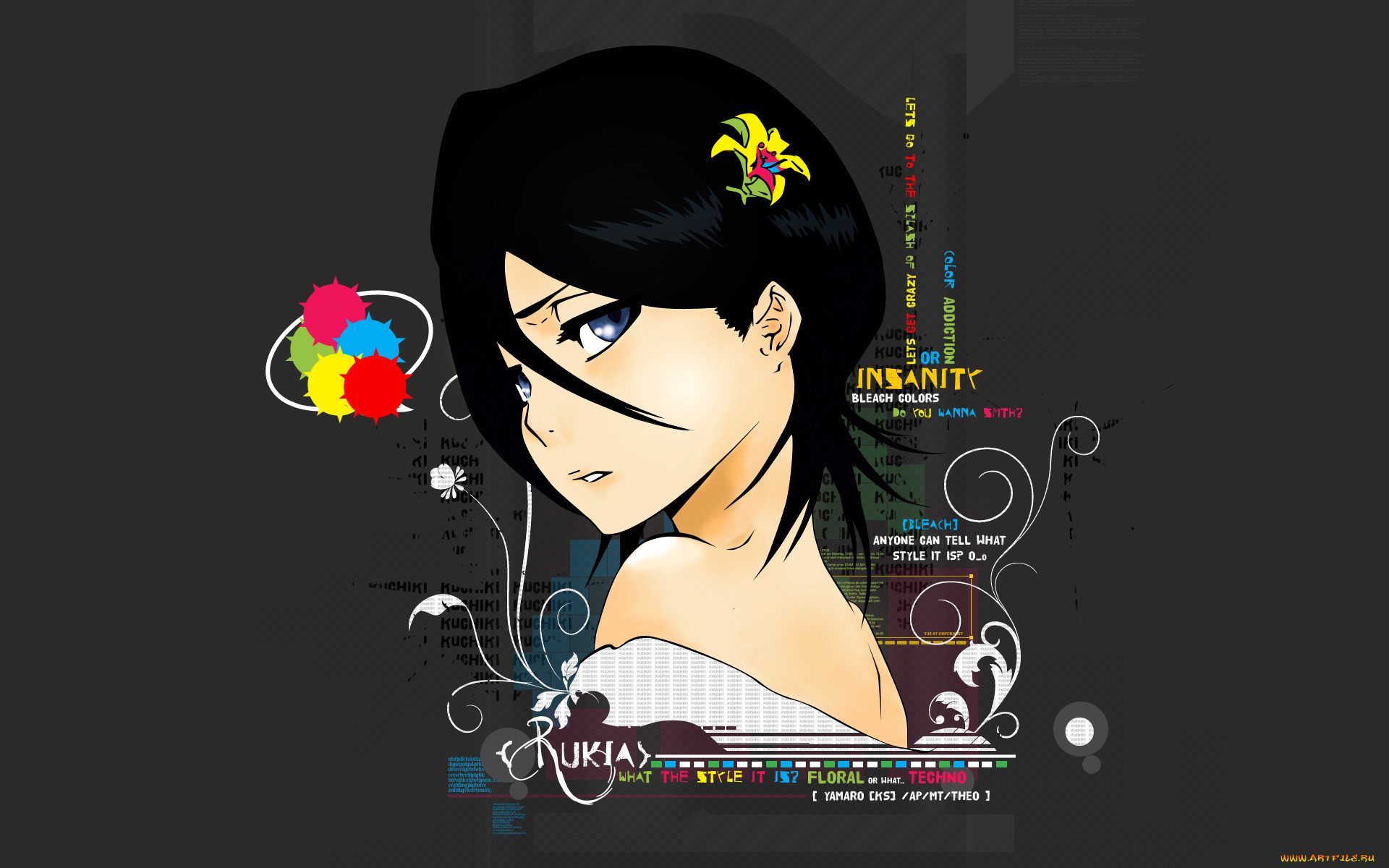 векторная, графика, девушки, взгляд