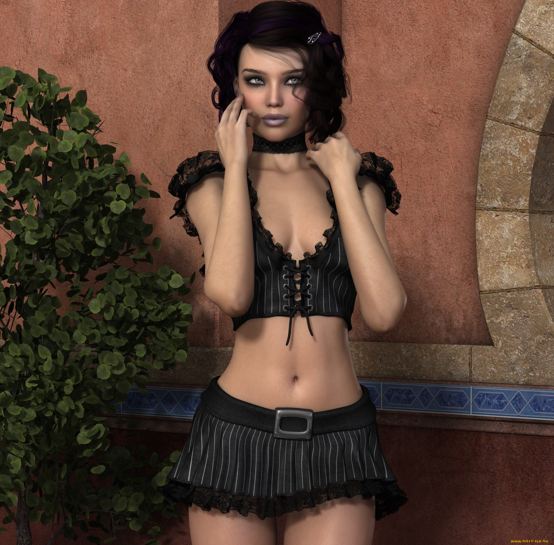 3д, графика, люди, , people, девушка, взгляд