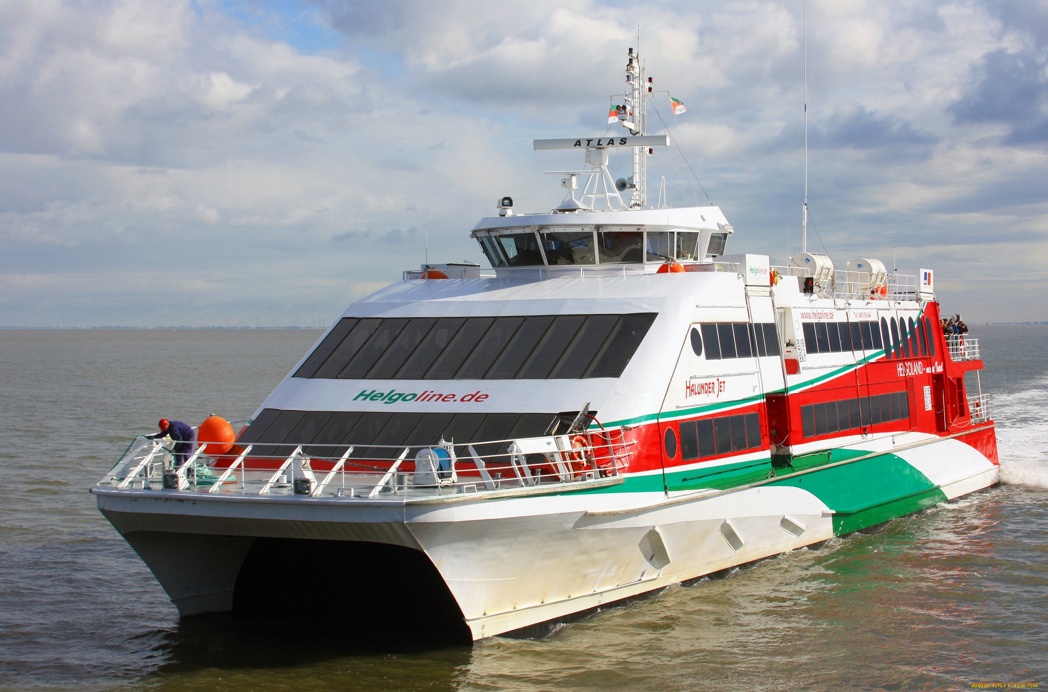 halunder, jet, корабли, катамараны, и, тримараны, вода, судно