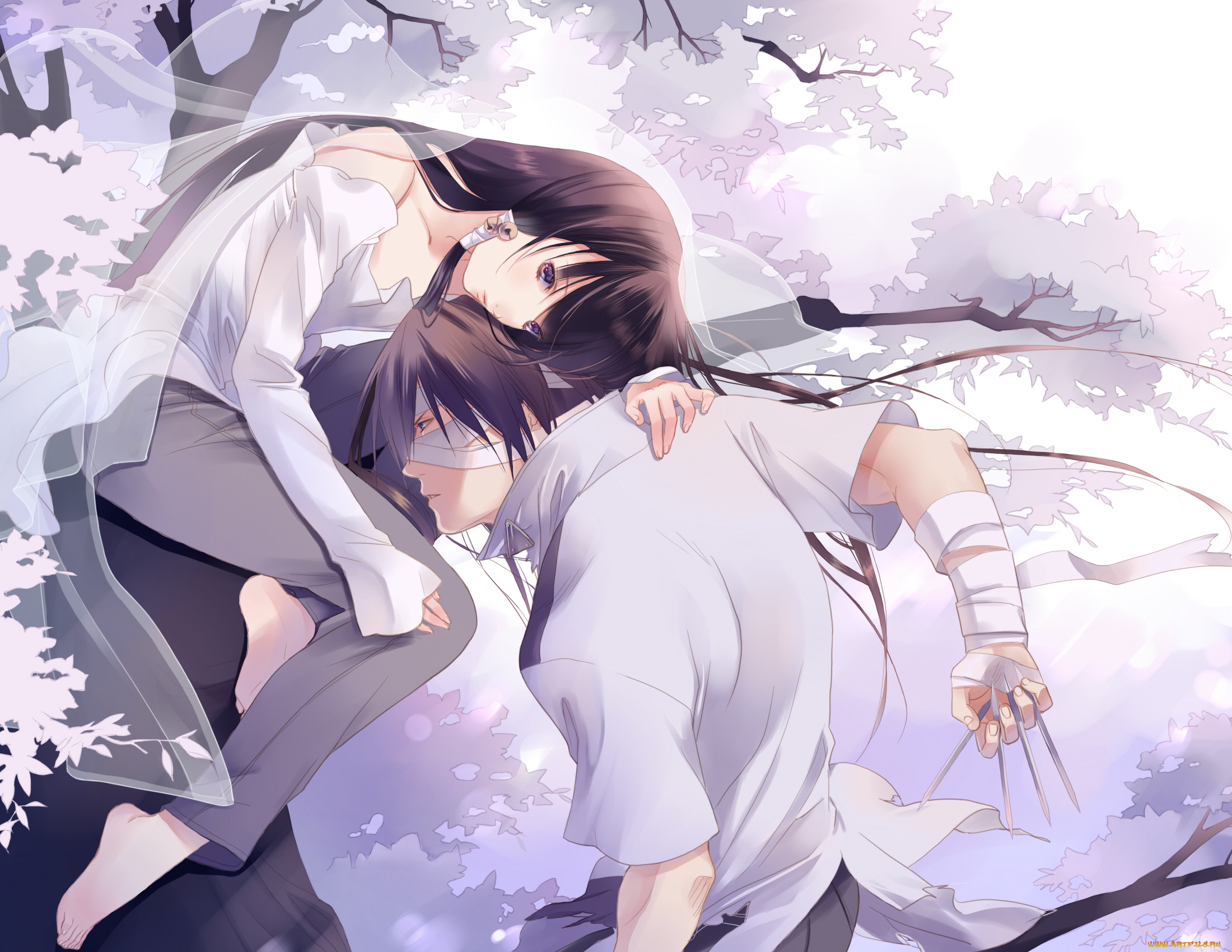 аниме, get, backers, kakei, juubei, fuuchouin, kazuki, лежа, раны, обрывки, парень, papillon10, девушка, getbackers