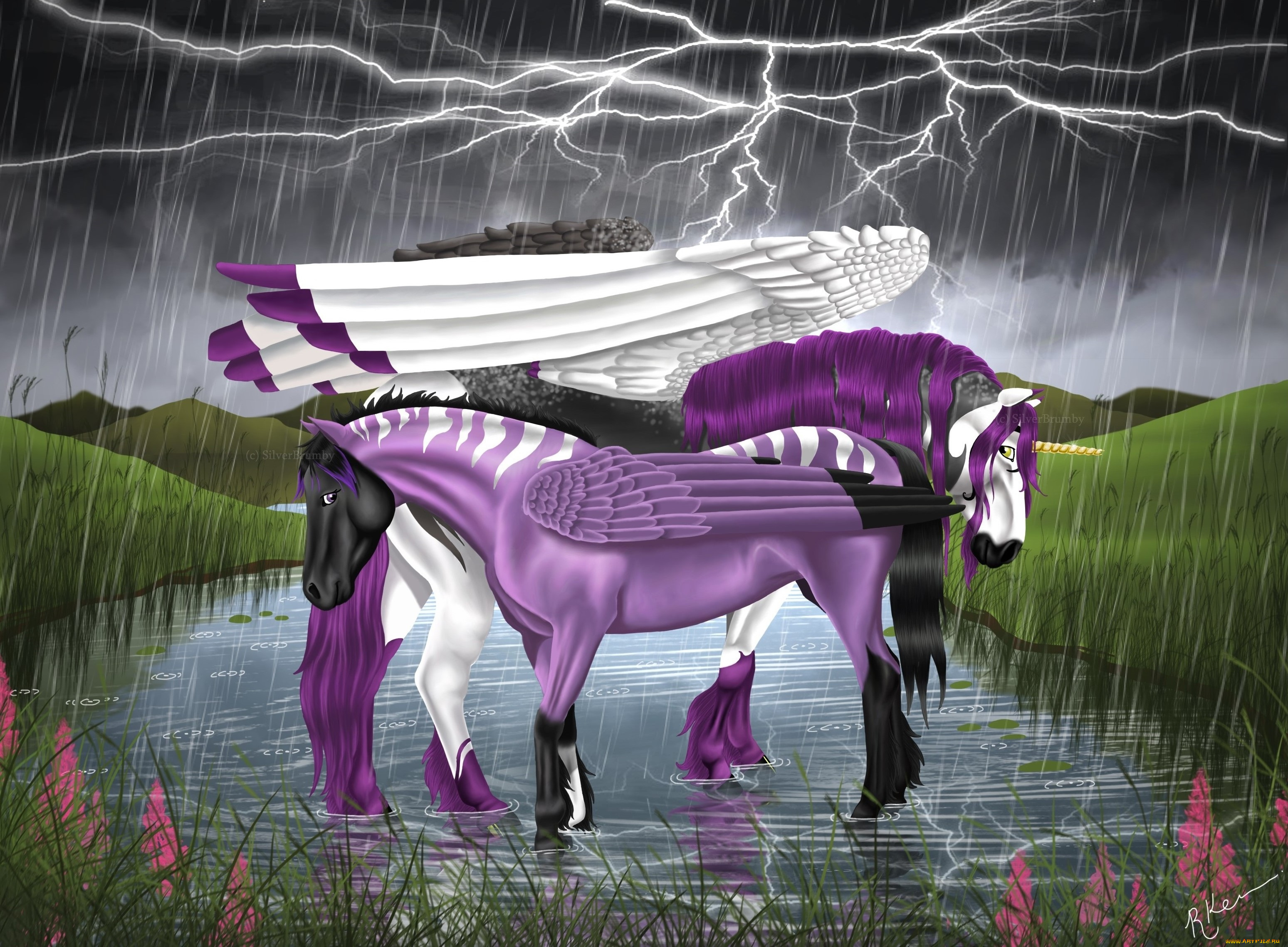 рисованные, животные, , сказочные, , мифические, пегасы