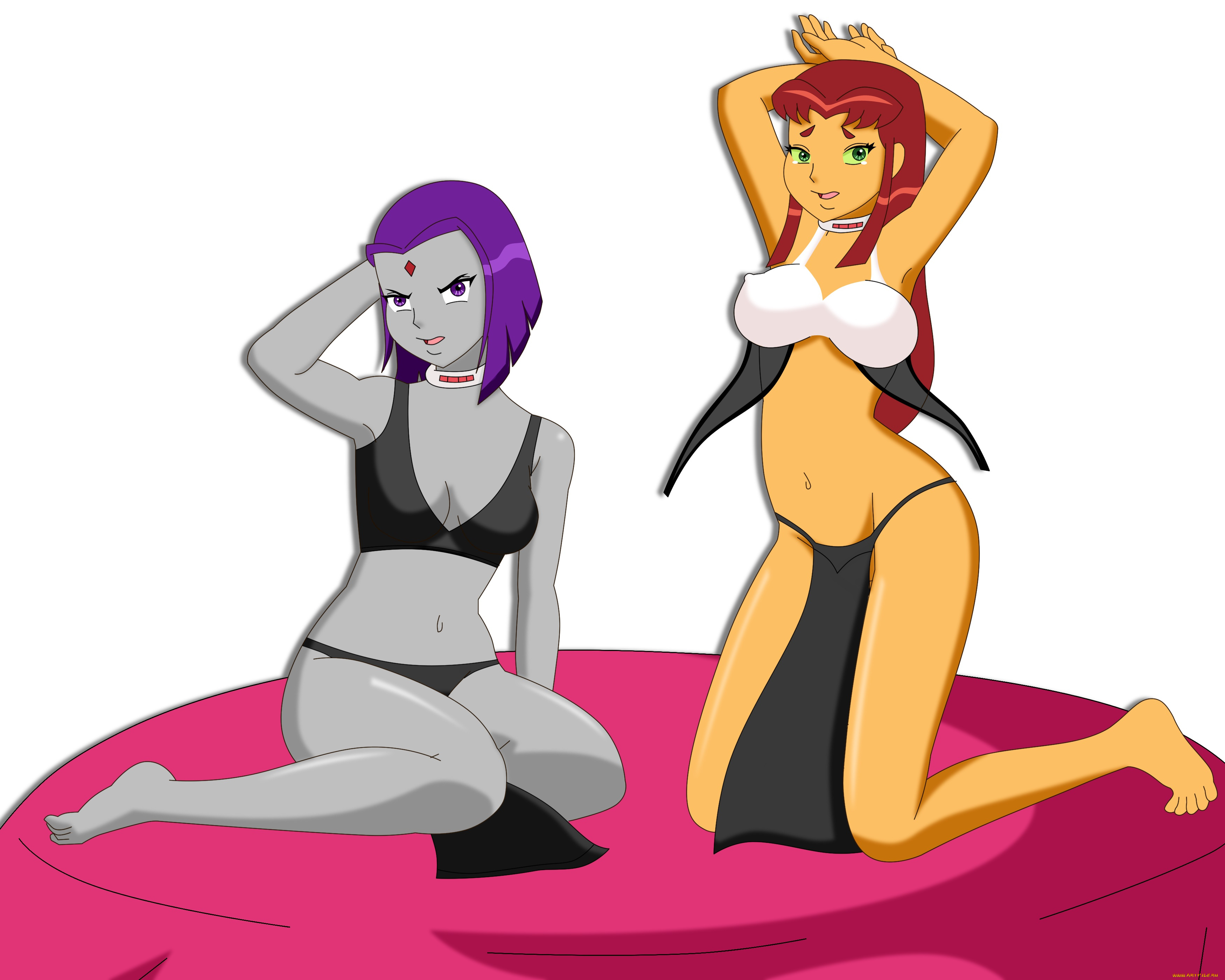 векторная, графика, девушки, взгляд