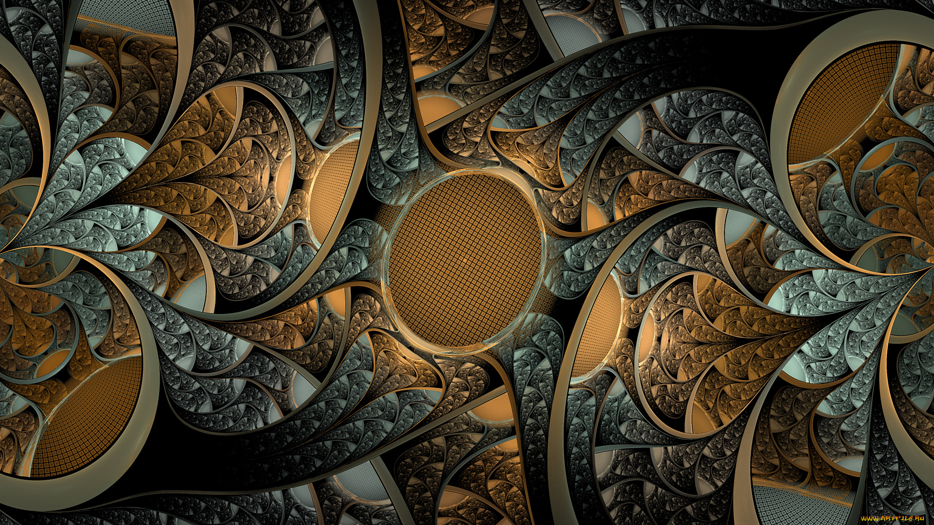 3д, графика, фракталы, , fractal, узор, цвета, фон