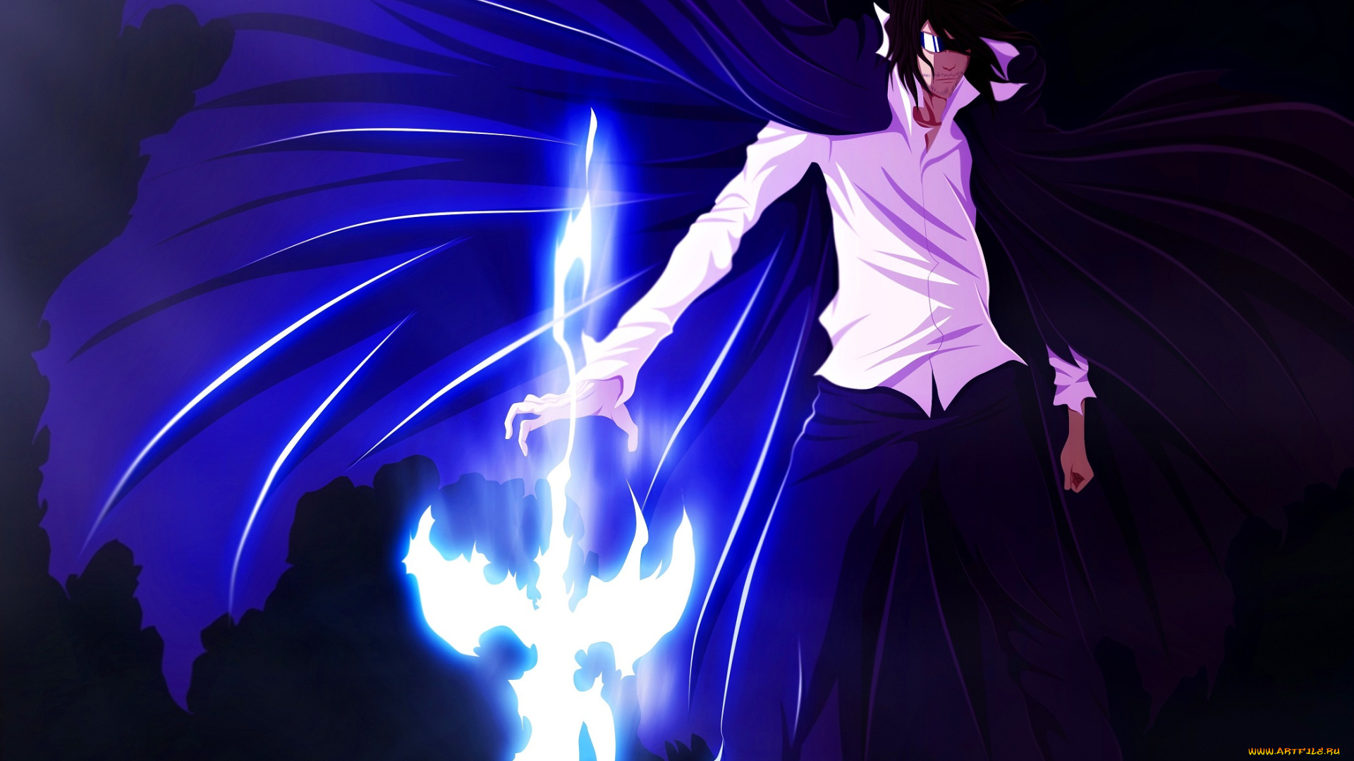 аниме, bleach, zangetsu, by, deohvi