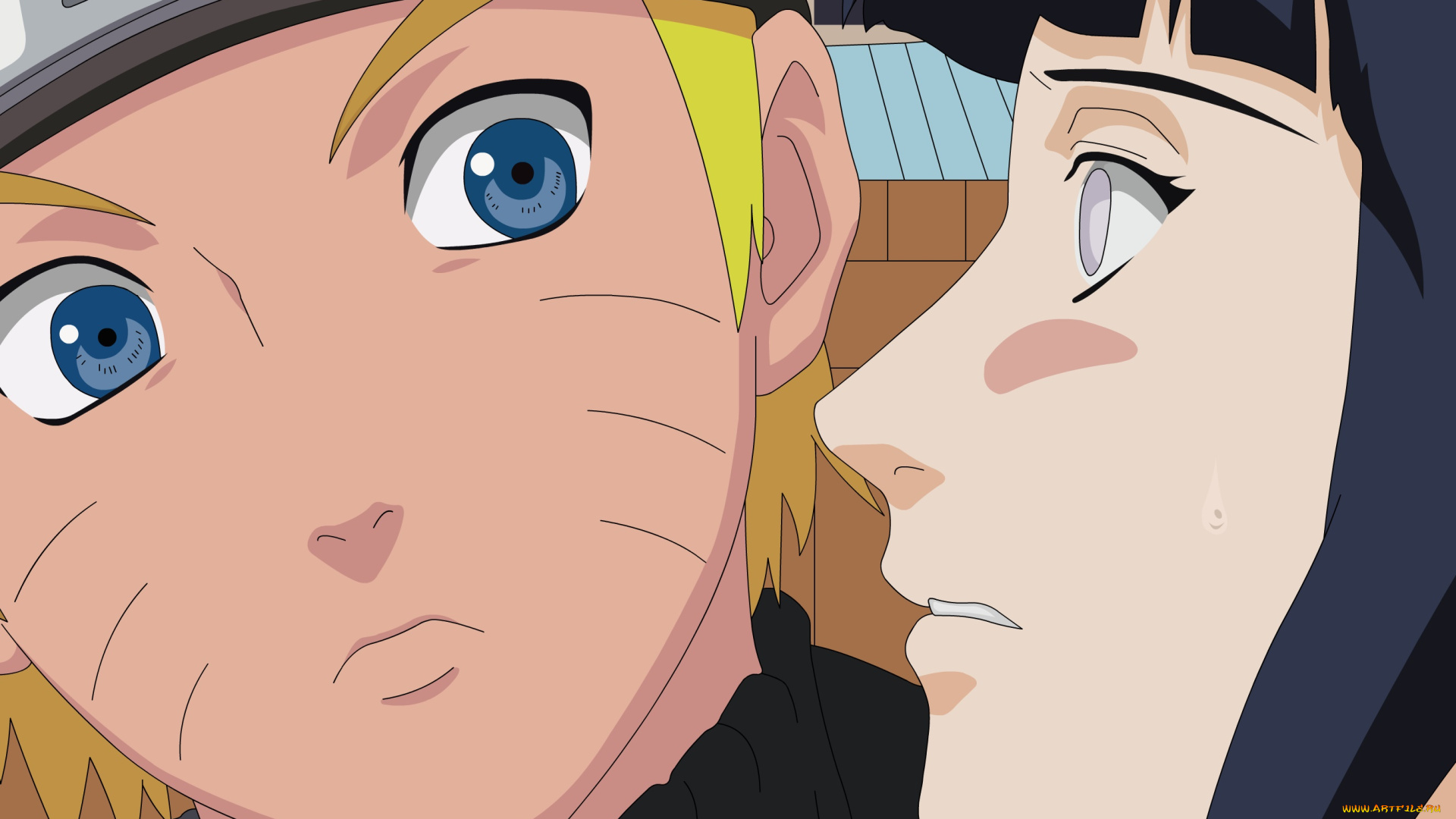 аниме, naruto, uzumaki, hyuuga, hinata, фон, взгляд, парень