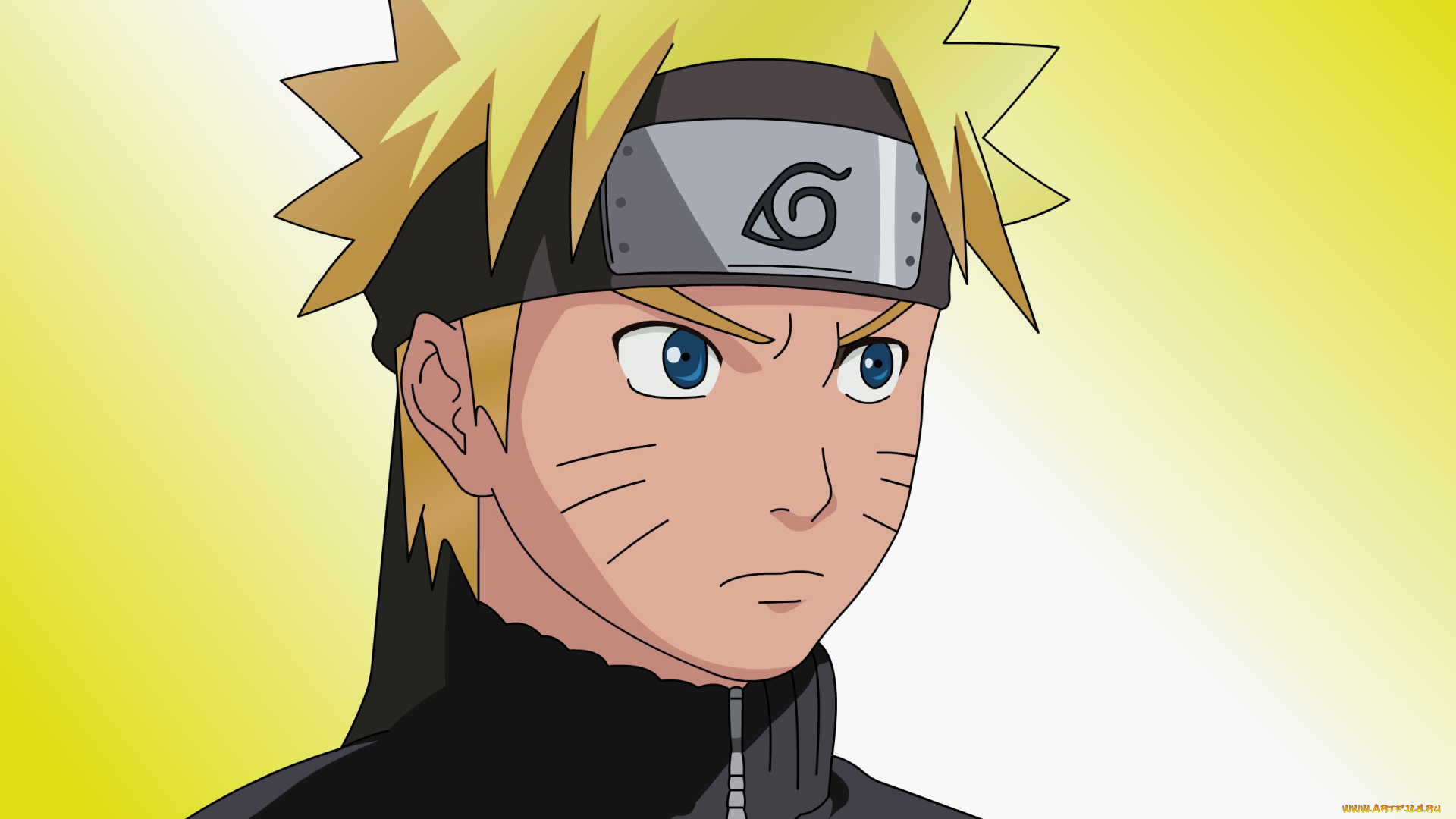 аниме, naruto, взгляд, парень, фон, uzumaki