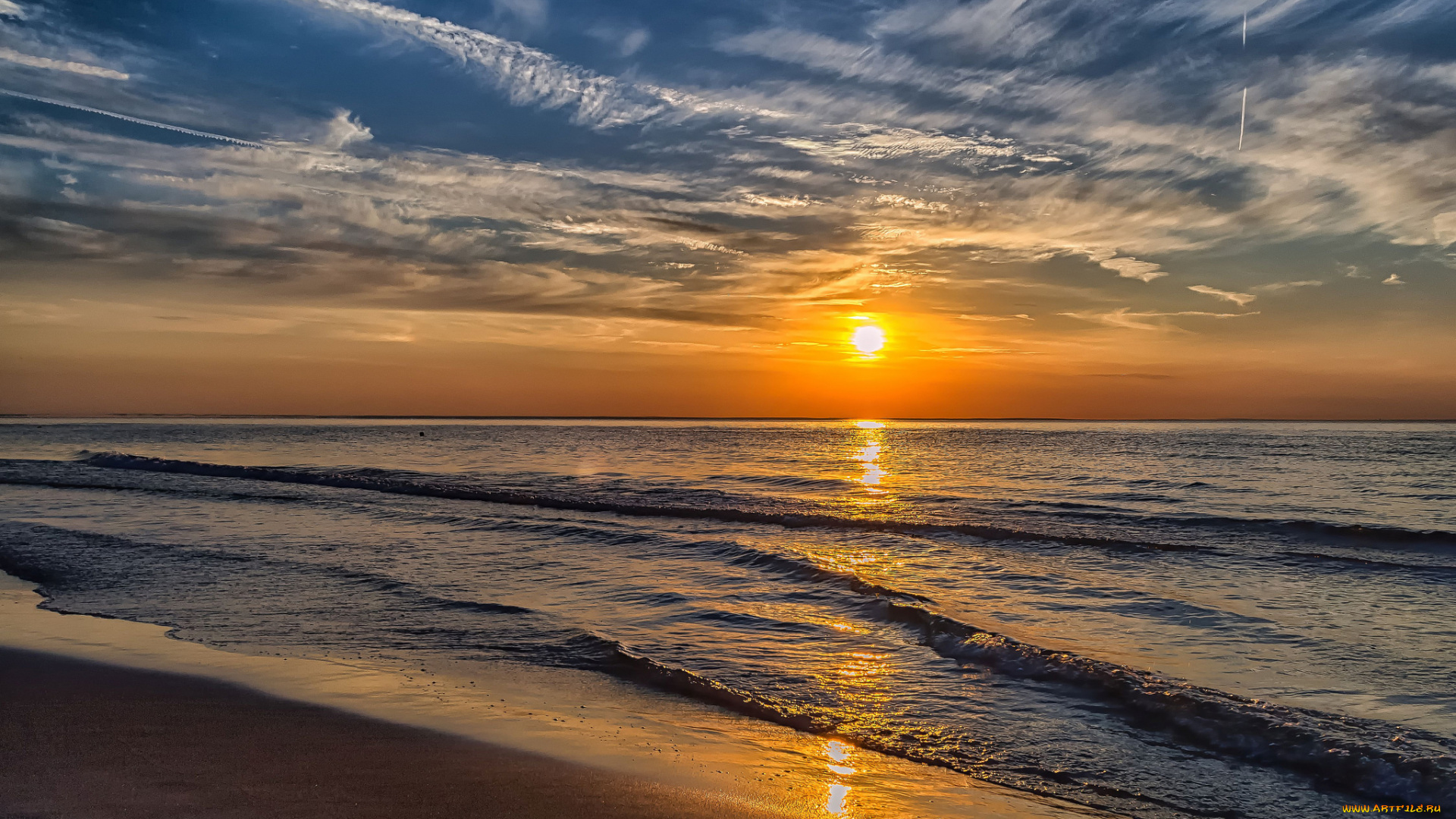 природа, восходы, закаты, океан, рассвет