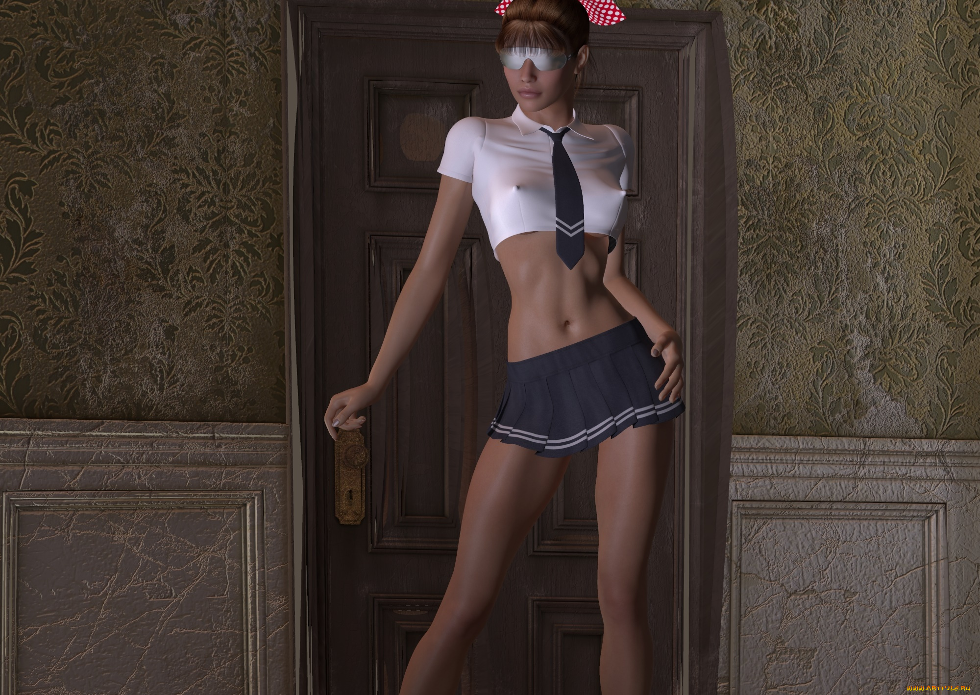 3д, графика, люди, , people, фон, взгляд, девушка, очки