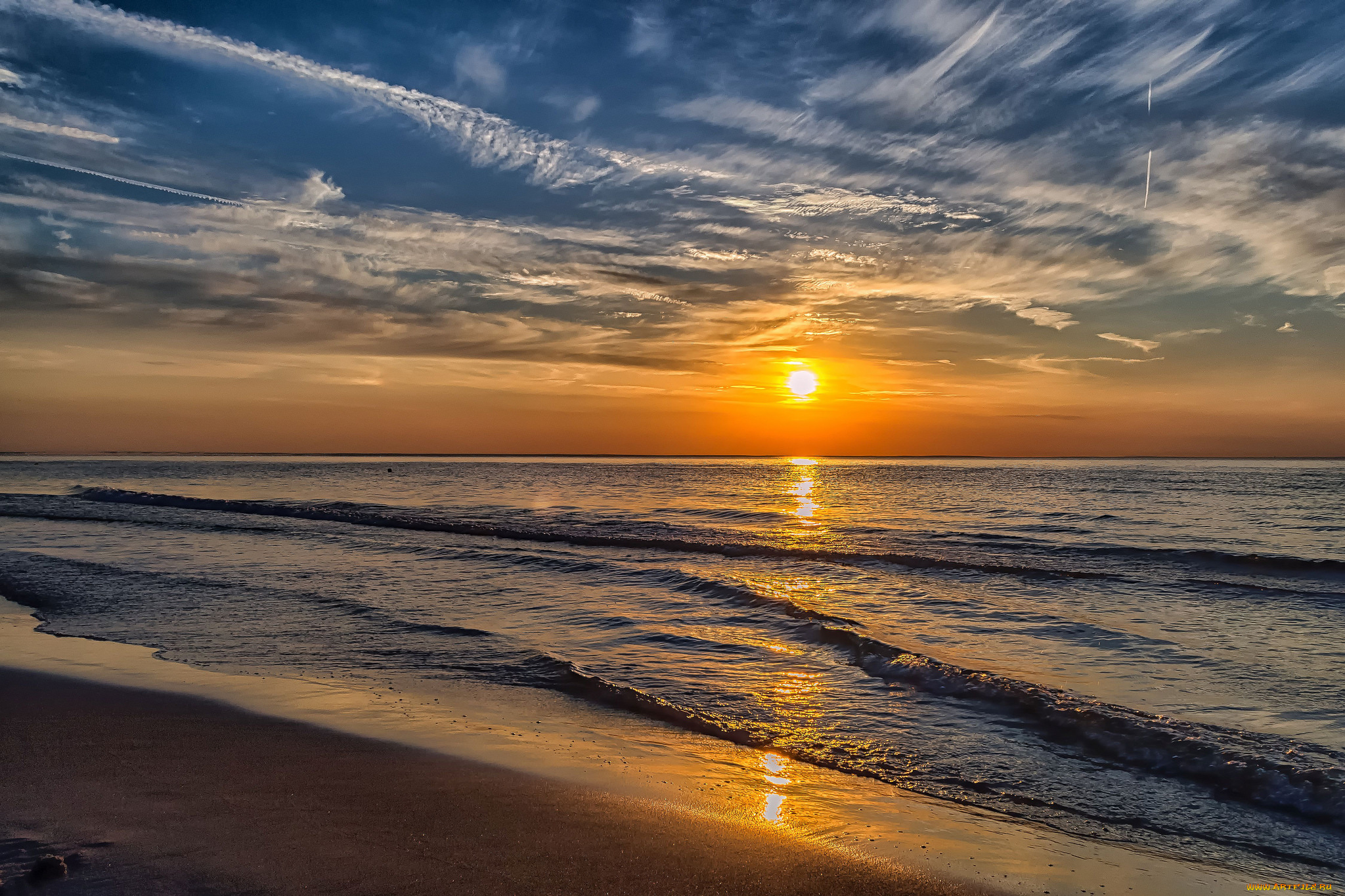 природа, восходы, закаты, океан, рассвет