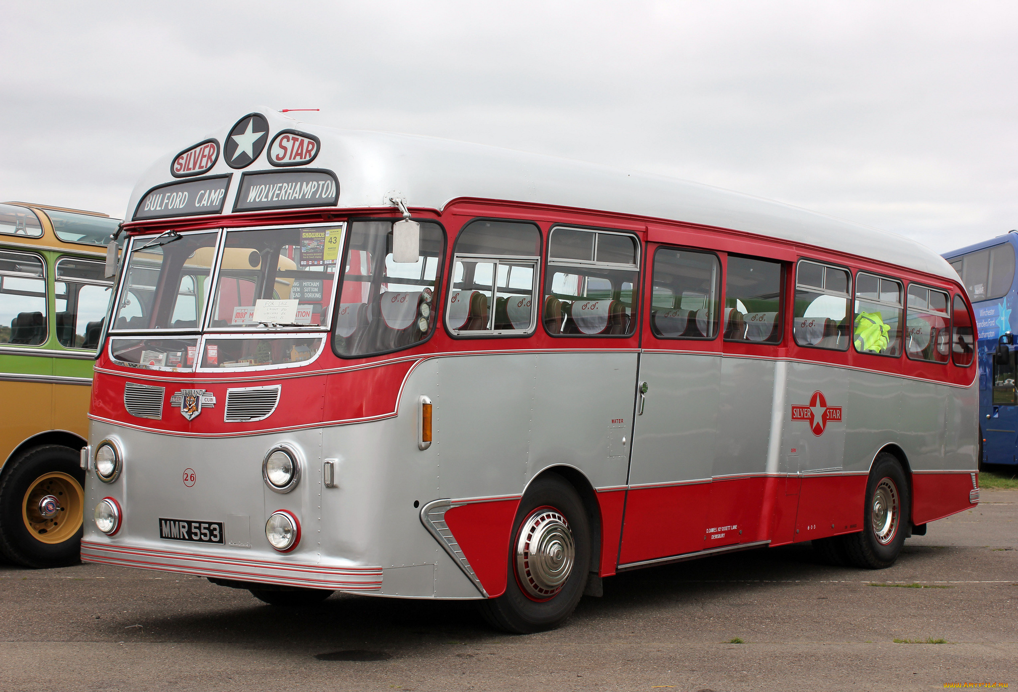автомобили, автобусы, пассажирский, транспорт, silver, star, coach, leyland, tiger, cub, 1955