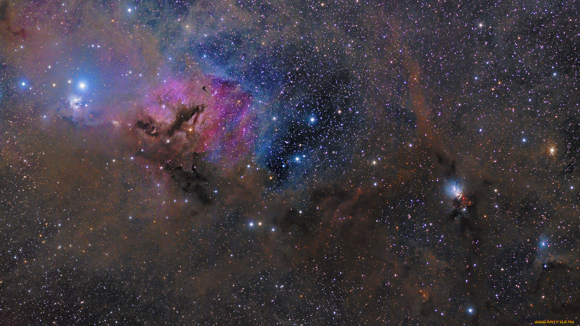 космос, галактики, туманности, галактика, звезды, туманность