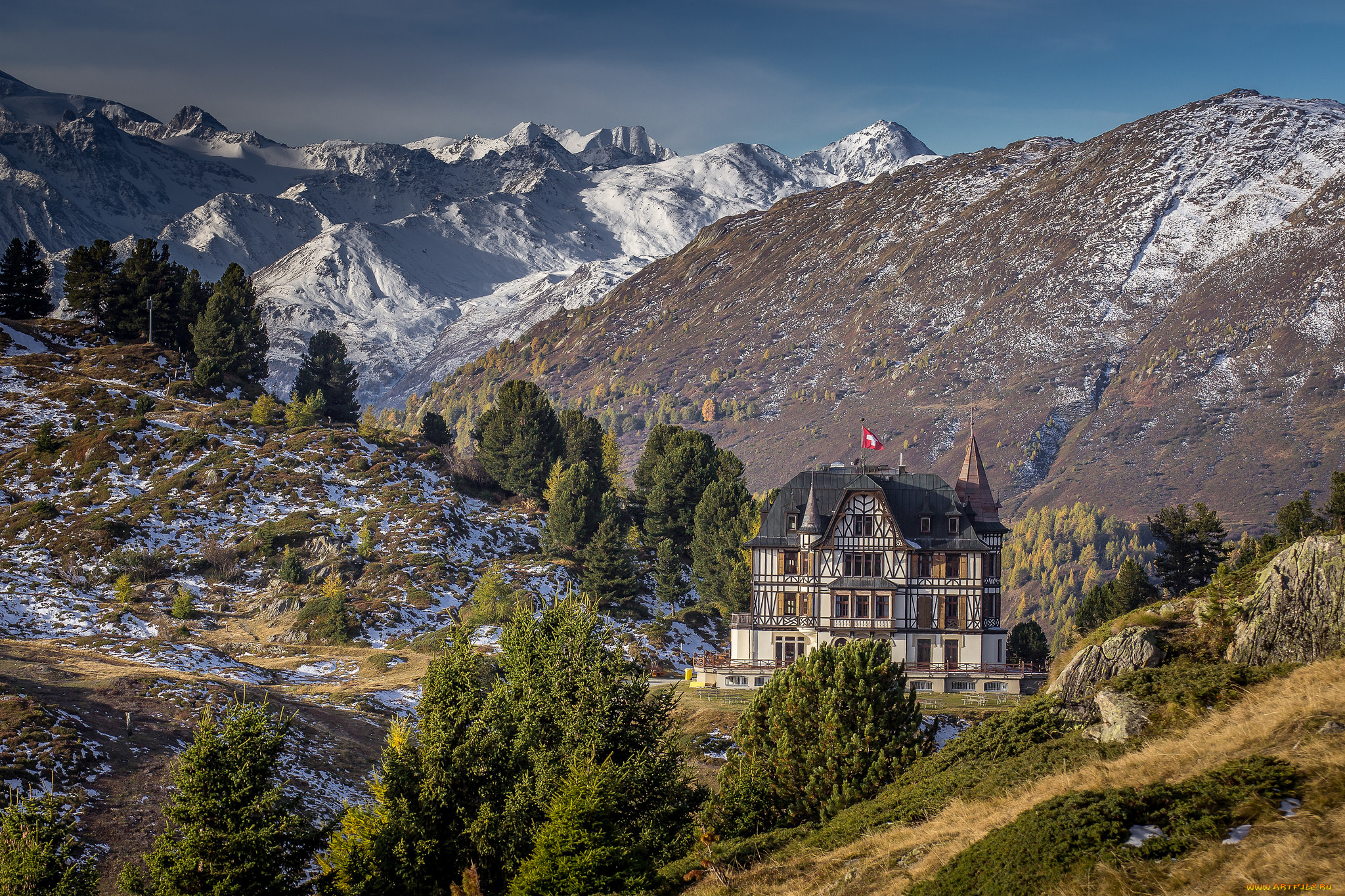 villa, cassel, города, -, пейзажи, горы