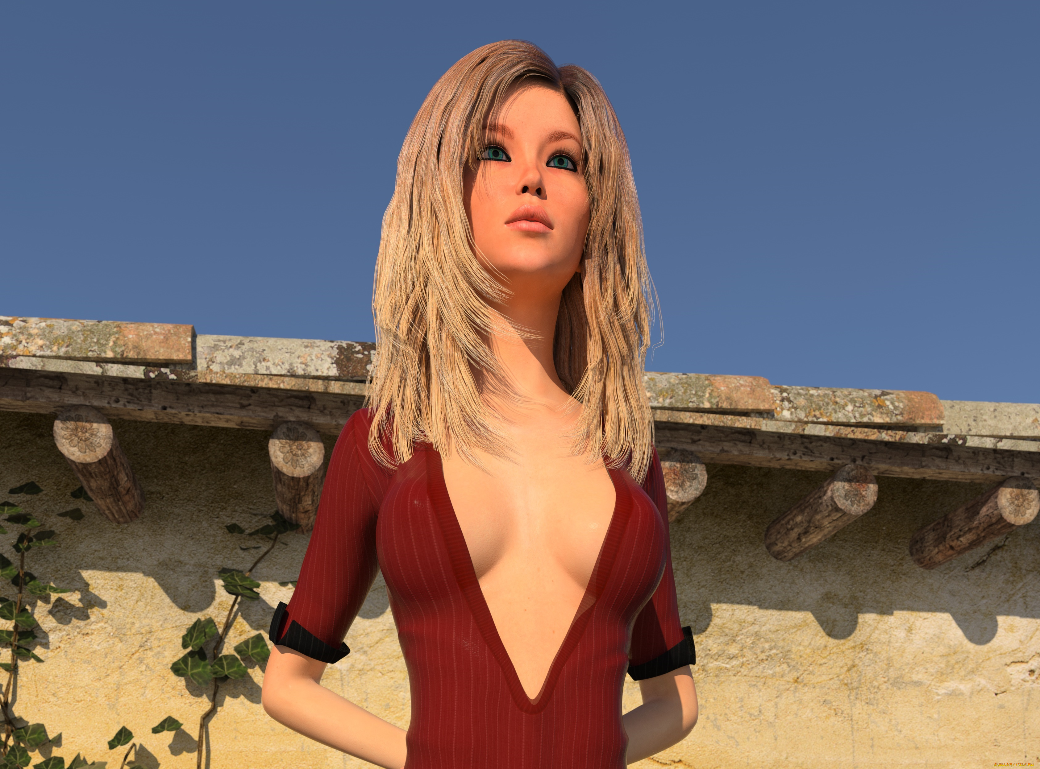 3д, графика, люди, , people, фон, девушка, взгляд