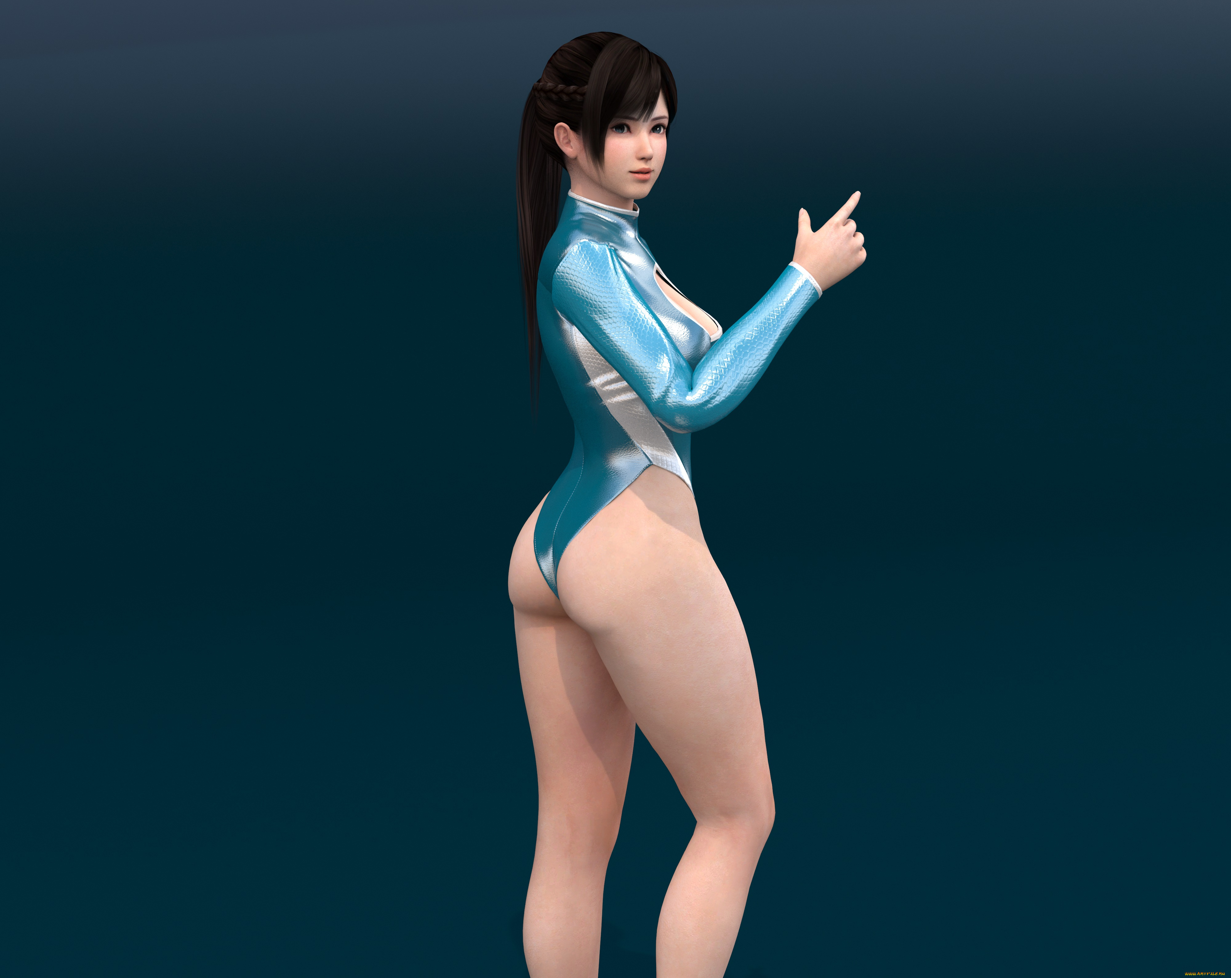 3д, графика, аниме, , anime, фон, взгляд, девушка