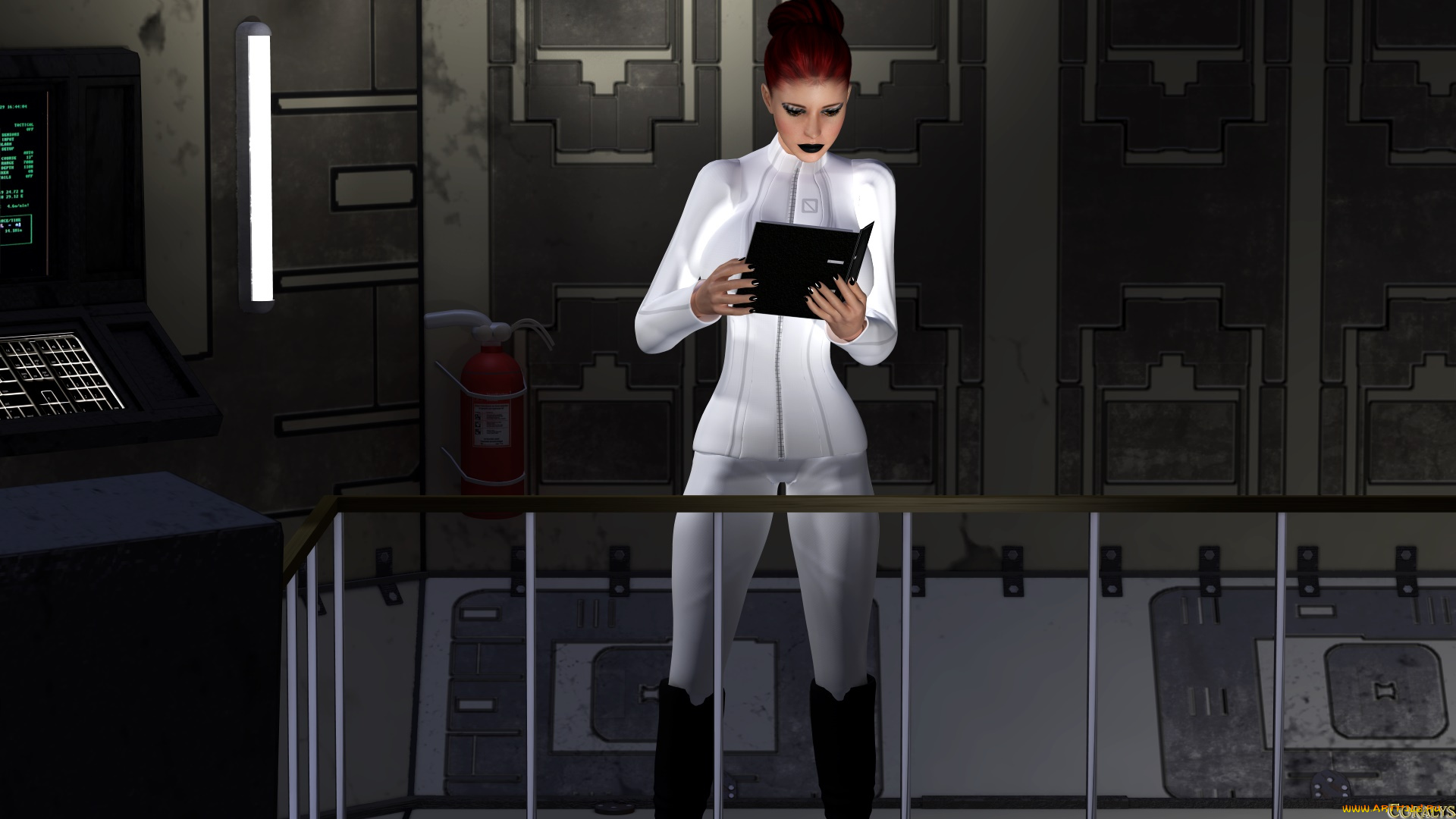 3д, графика, фантазия, , fantasy, девушка, взгляд, фон