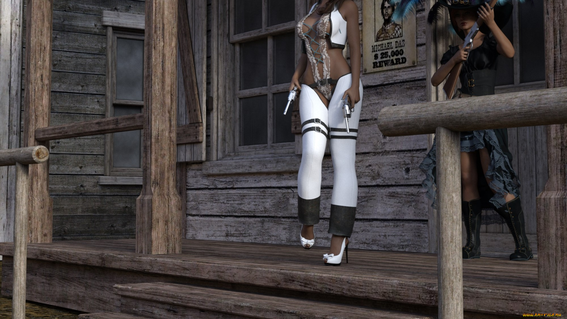 3д, графика, фантазия, , fantasy, девушки, фон, взгляд