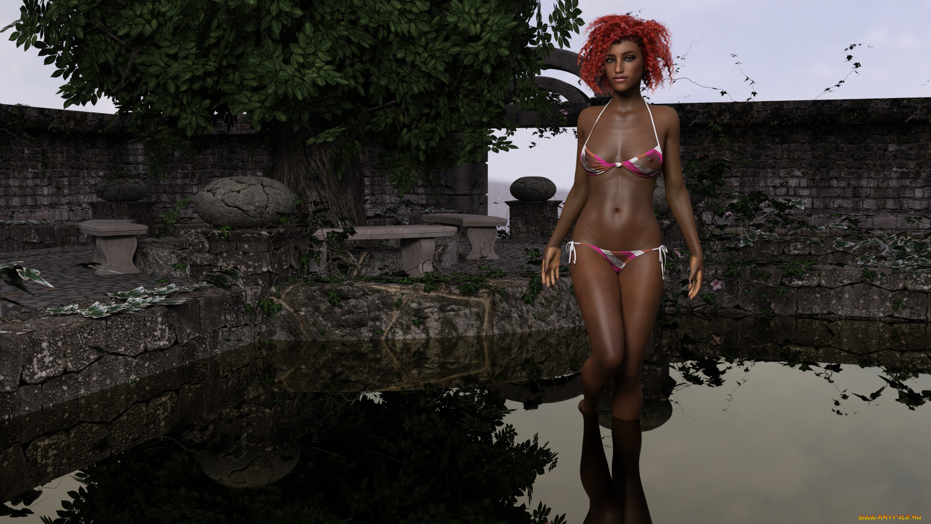 3д, графика, люди, , people, взгляд, фон, девушки