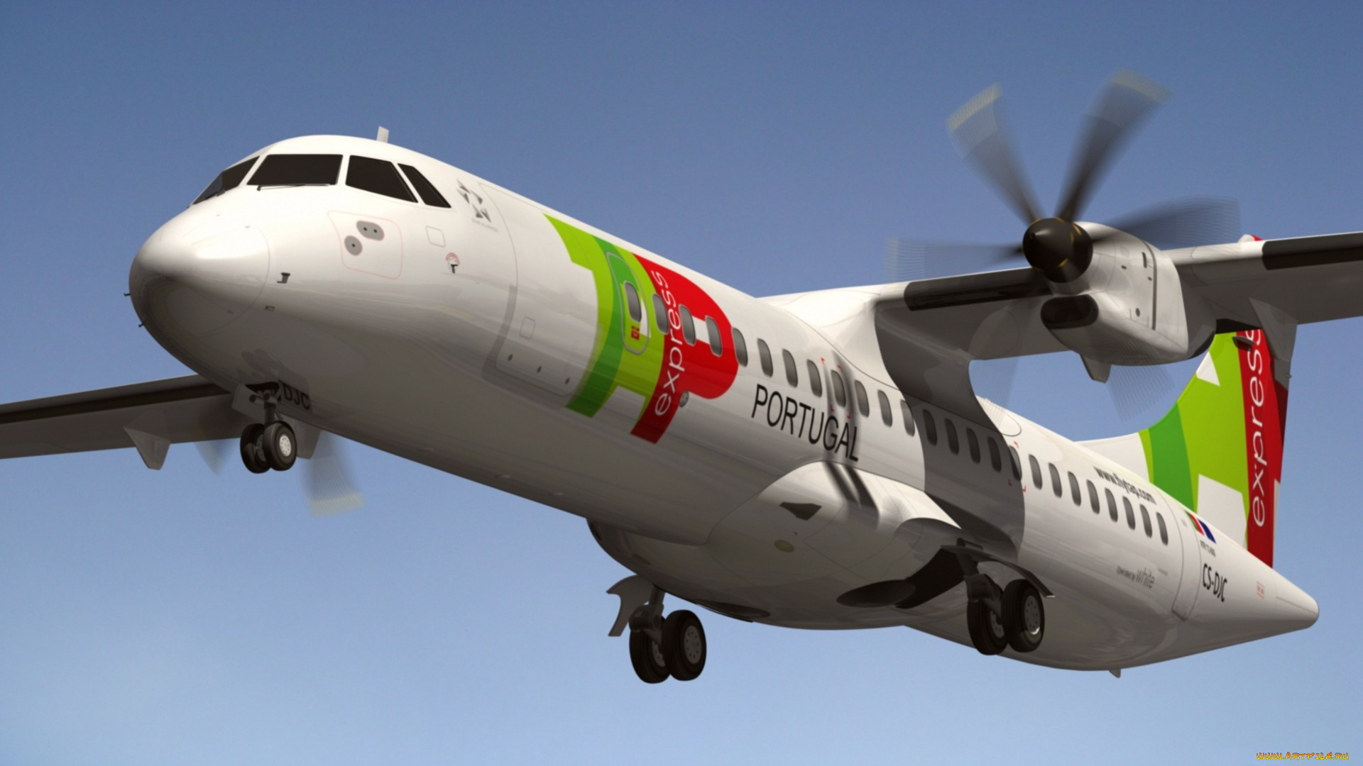 авиация, 3д, рисованые, v-graphic, полет, самолет