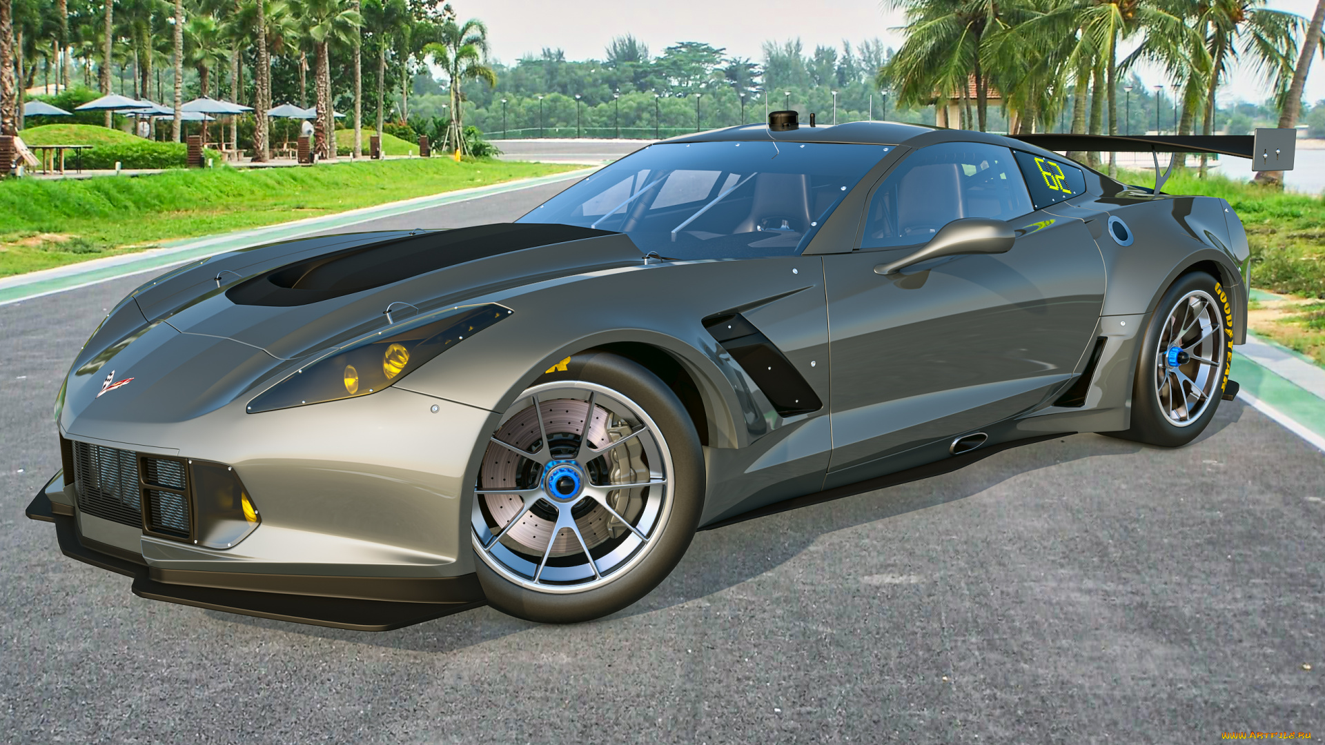 автомобили, 3д, фон, автомобиль