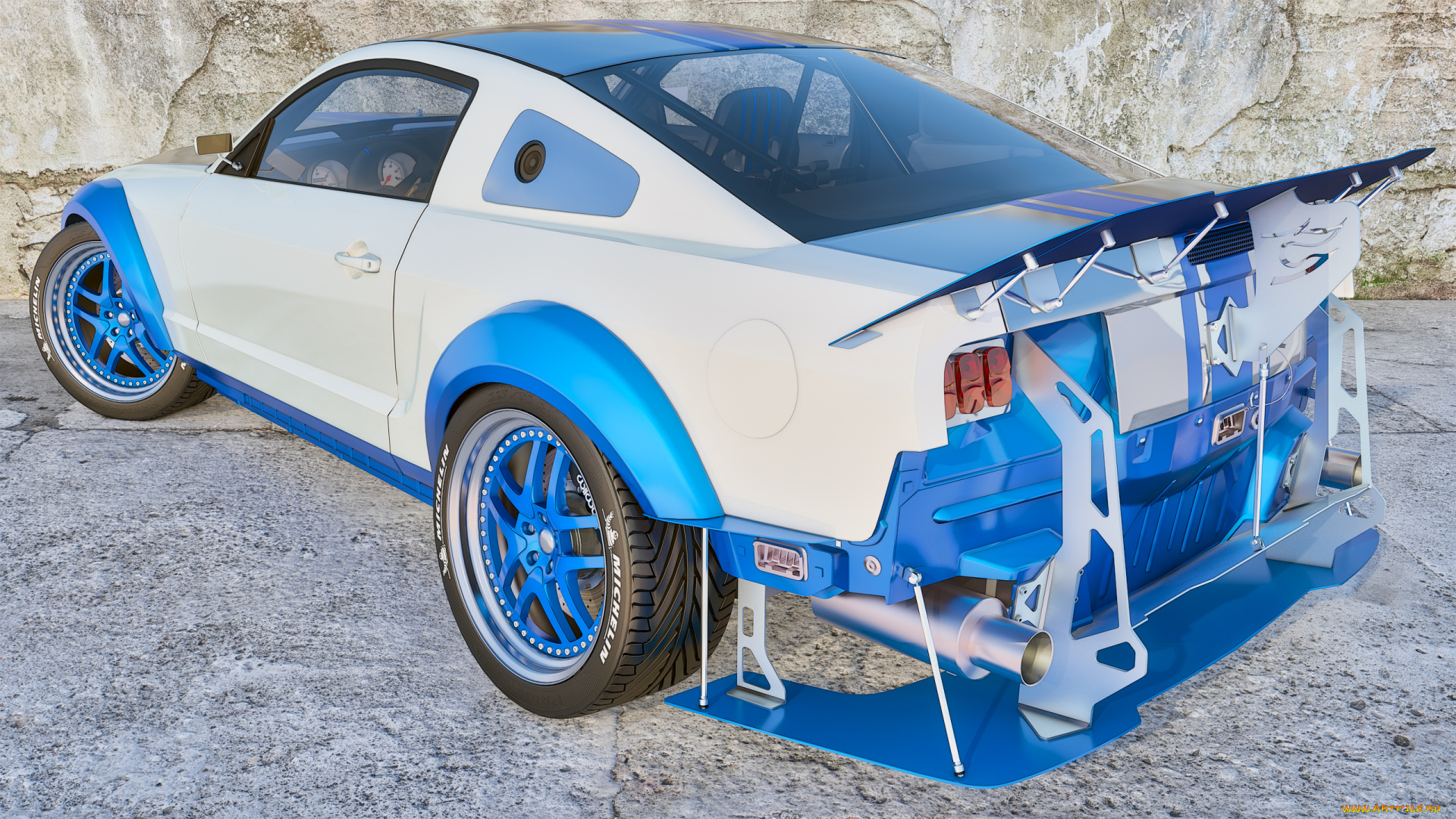 автомобили, 3д, фон, автомобиль