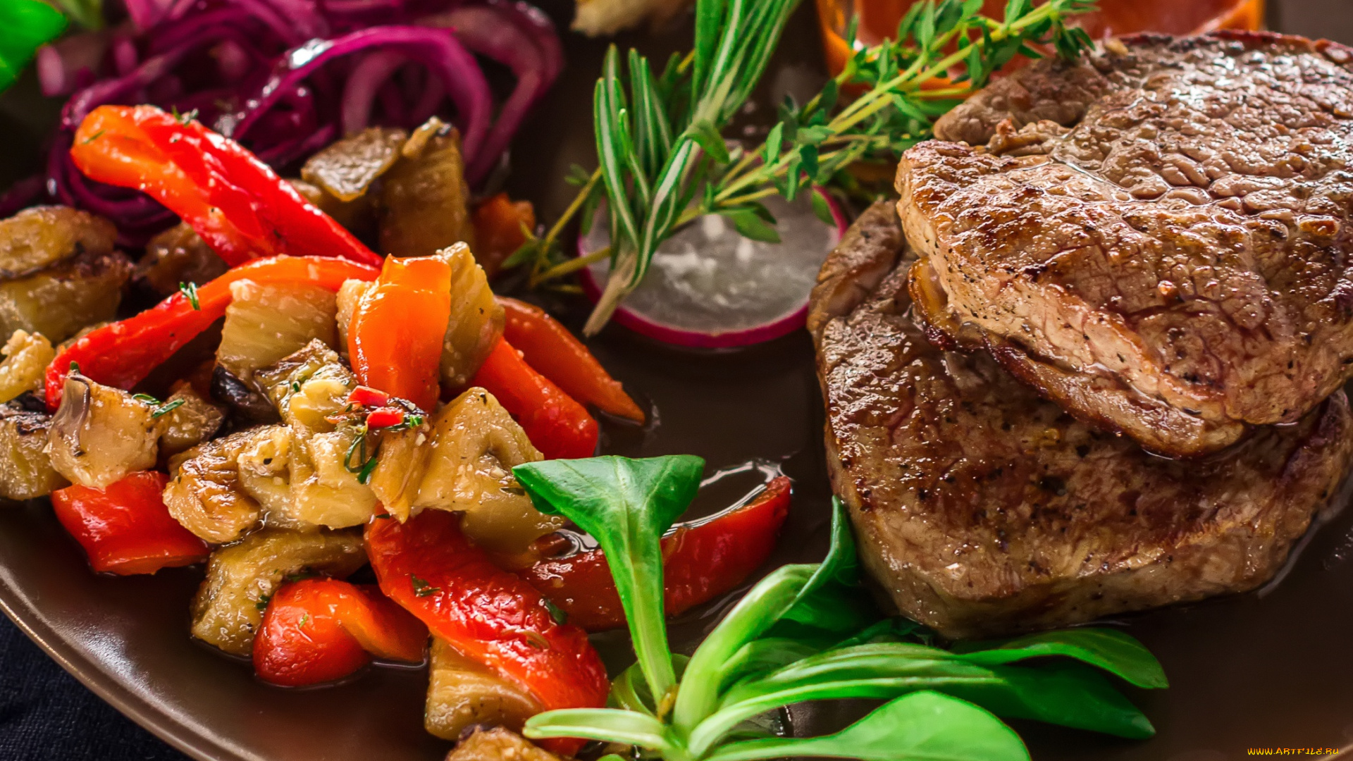 еда, вторые, блюда, мясо, зелень, овощи